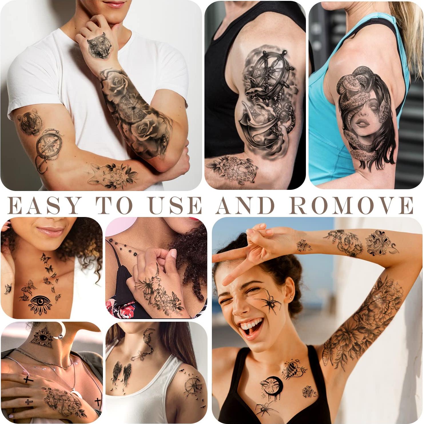 77 Tatuajes Temporales Animales BASIFA - Impermeables y Realistas