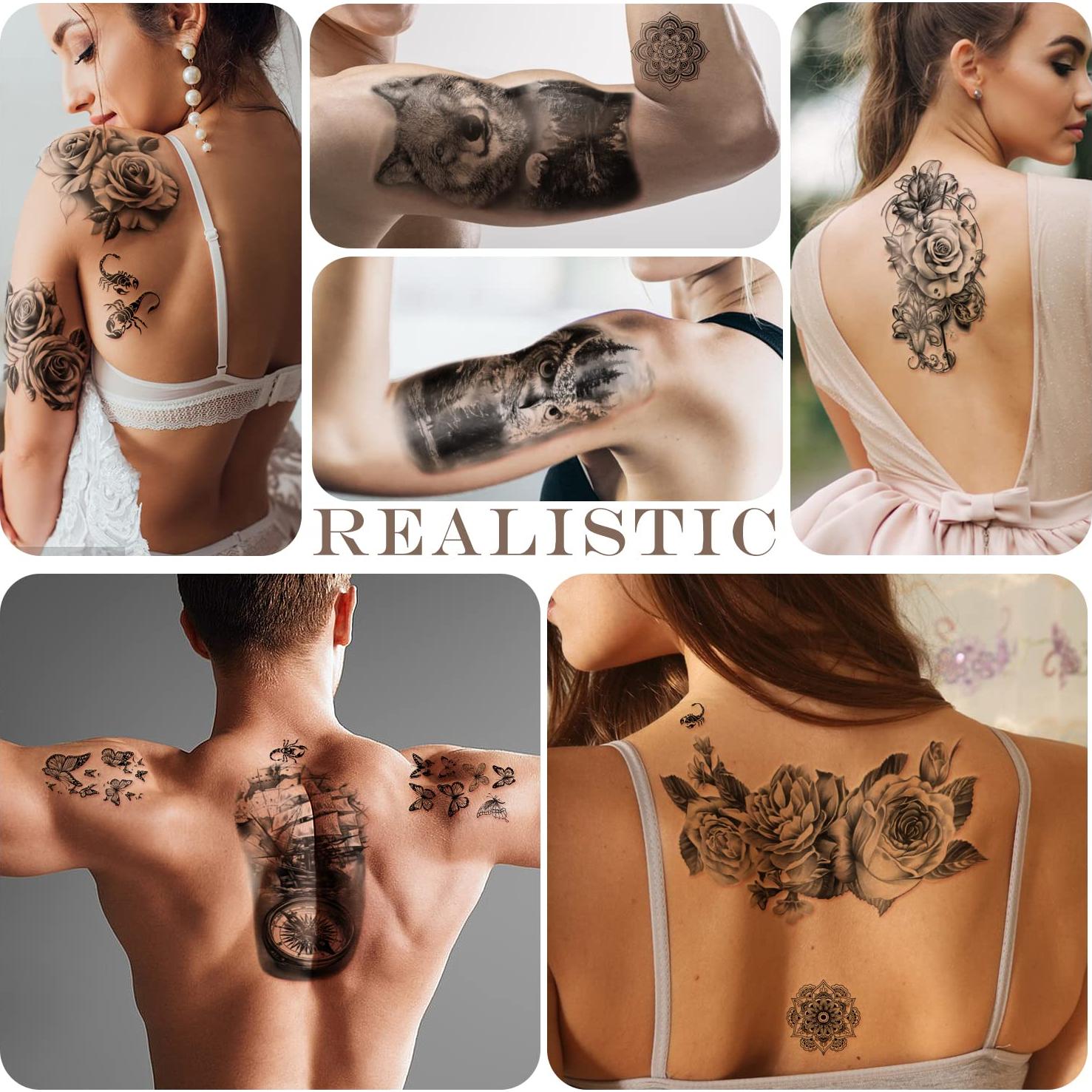 77 Tatuajes Temporales Animales BASIFA - Impermeables y Realistas