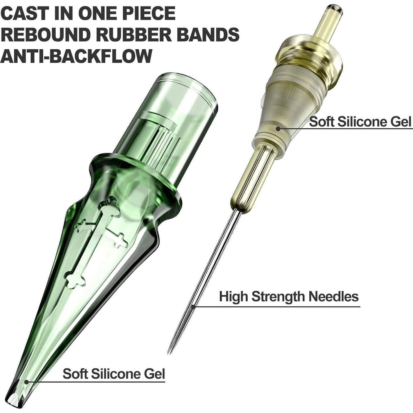 Agujas de Tatuaje Solong Pro 20Pcs Cartucho 1001RL Redondo