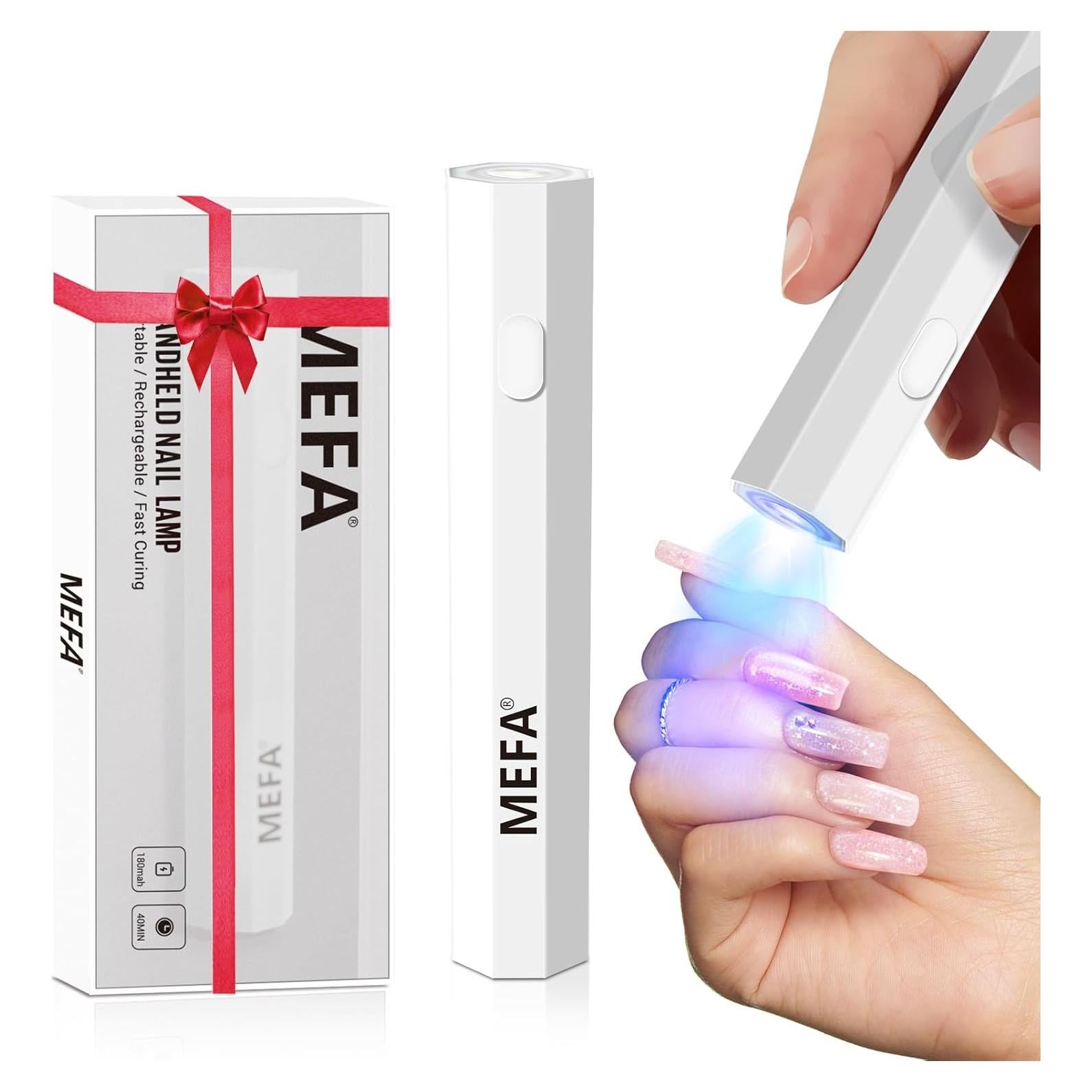 Lámpara UV Portátil MEFA para Uñas de Gel, 2 Temporizadores