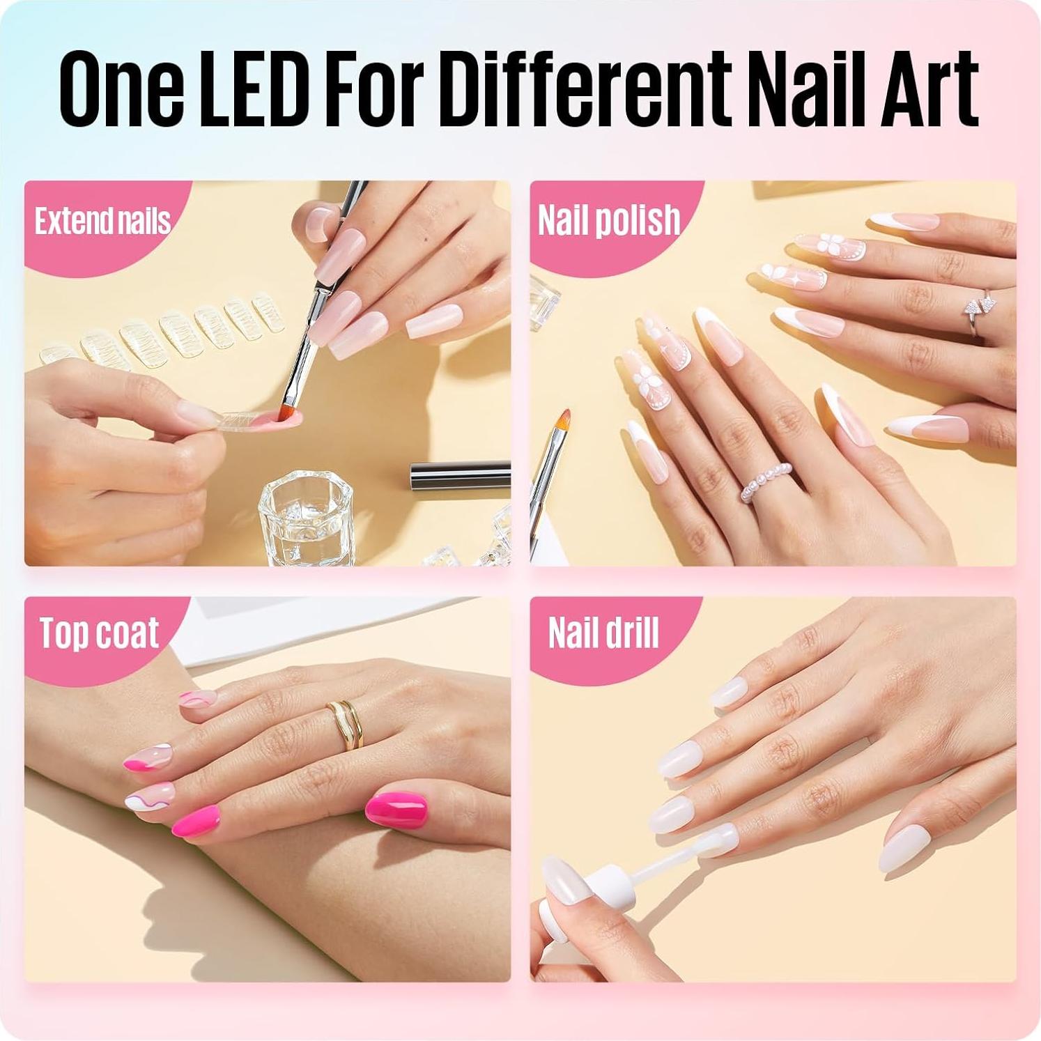 Lámpara UV Portátil MEFA para Uñas de Gel, 2 Temporizadores