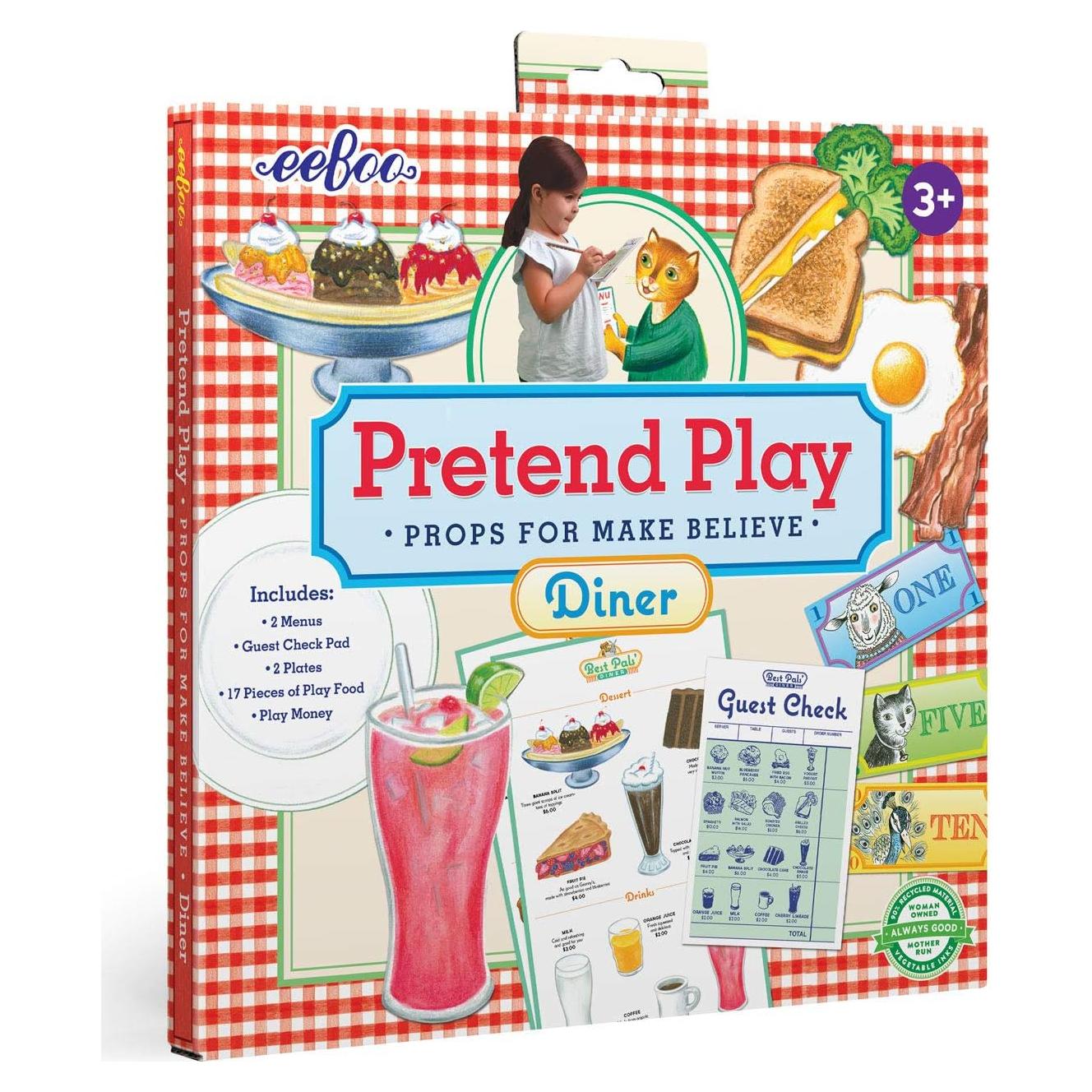 Juego de Imaginación Restaurante eeBoo 3 años+ 30 Accesorios