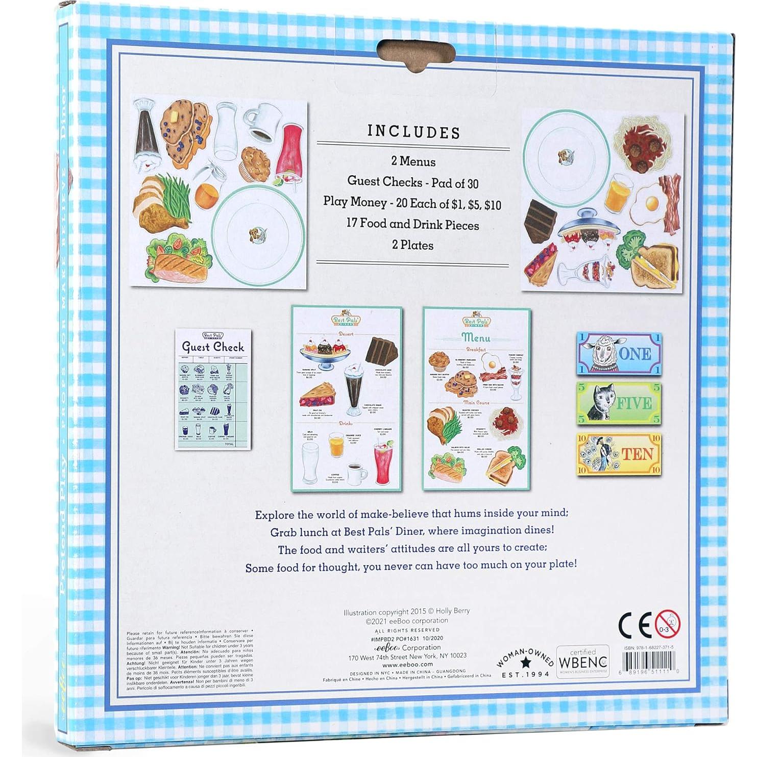 Juego de Imaginación Restaurante eeBoo 3 años+ 30 Accesorios