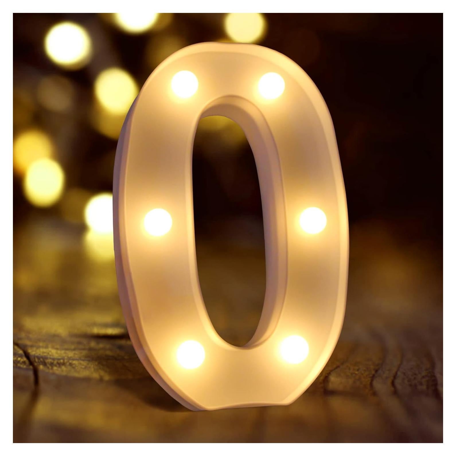 Letras Iluminadas Laerjin LED para Decoración de Fiesta 7.7x21.7cm