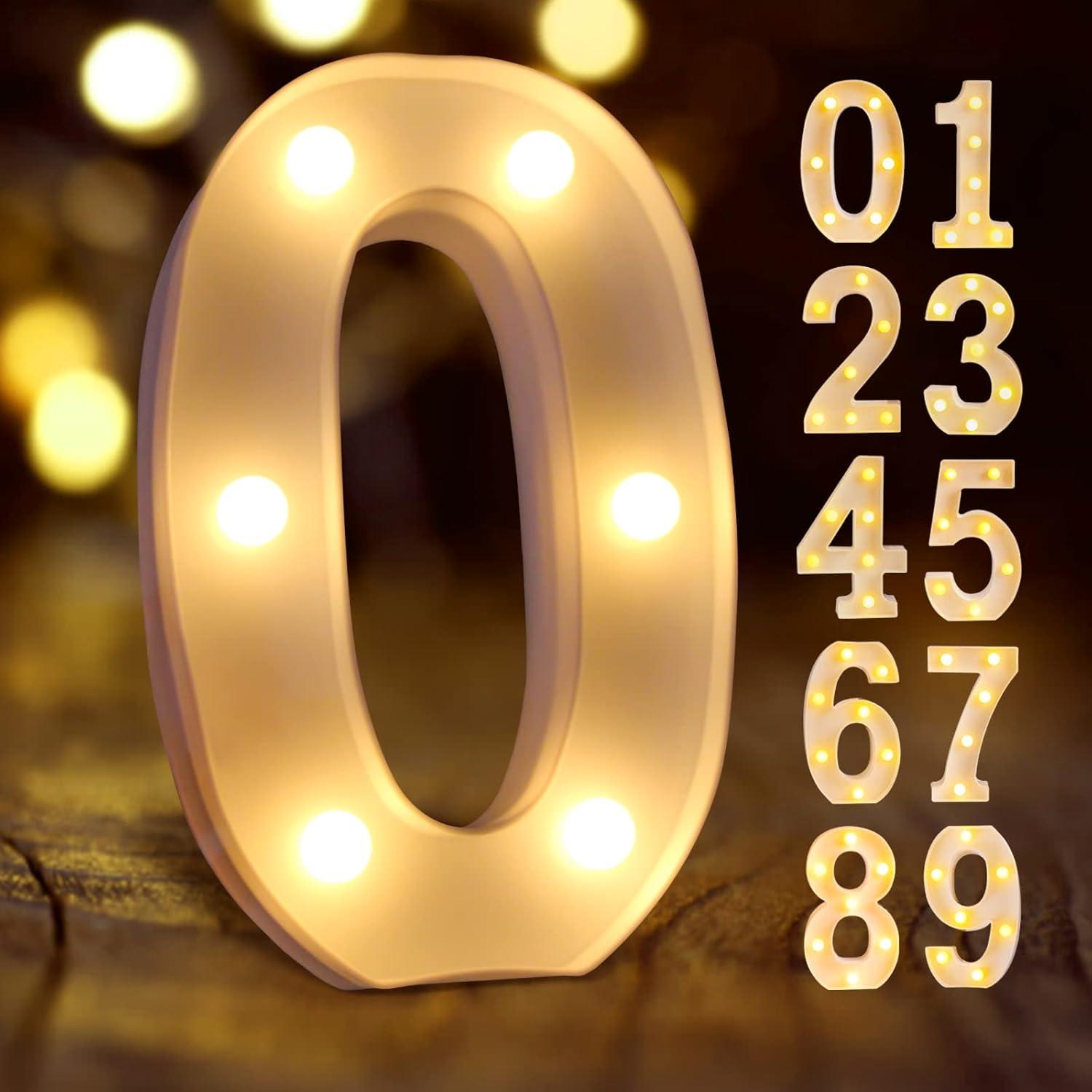 Letras Iluminadas Laerjin LED para Decoración de Fiesta 7.7x21.7cm