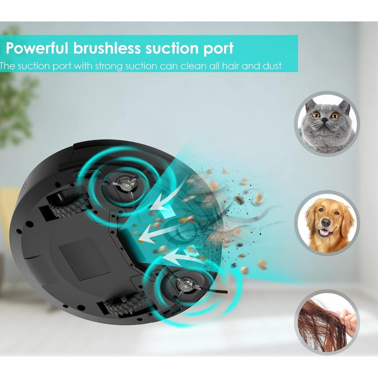 Aspiradora Robot Lefant M210, 120 Min, Control por App, Negro