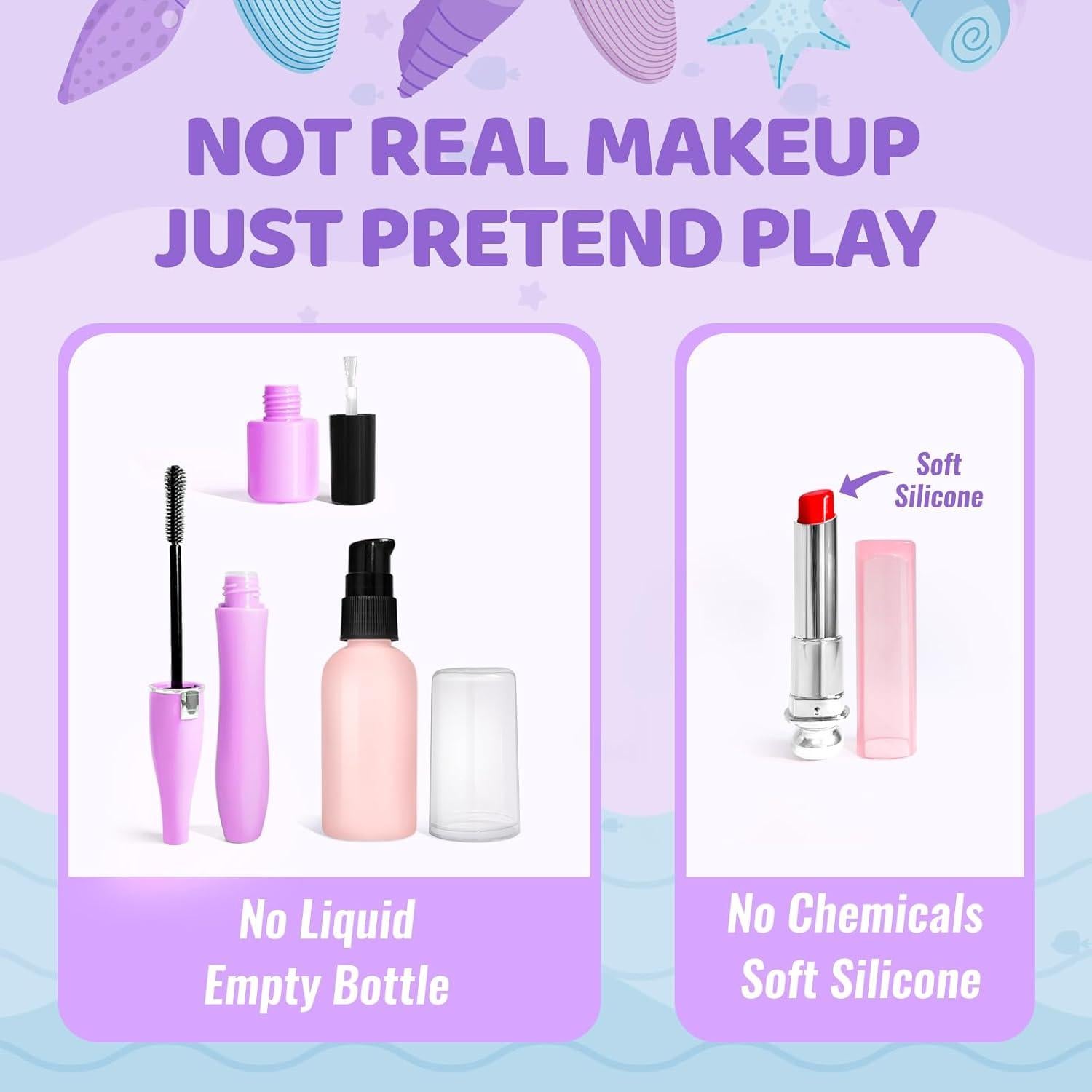 INNOCHEER Kit de Maquillaje Falso para Niñas 3 a 7 Años