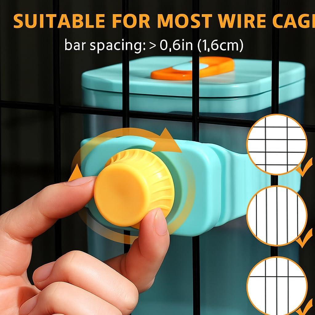 Dispensador de Comida PODOO 1.01L para Conejos y Mascotas