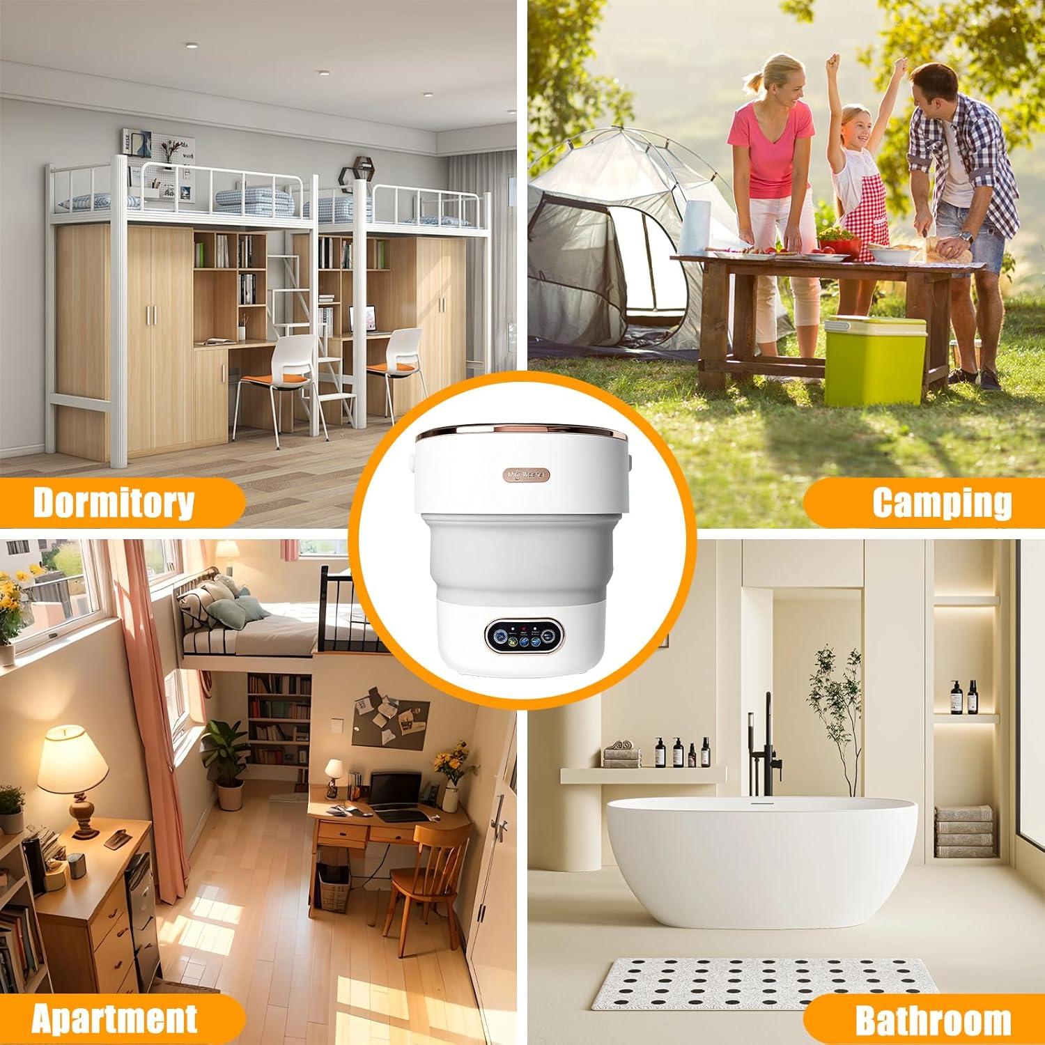 Lavadora Portátil VUHIGIB ZDXYJ88 15L Plegable para Ropa Delicada