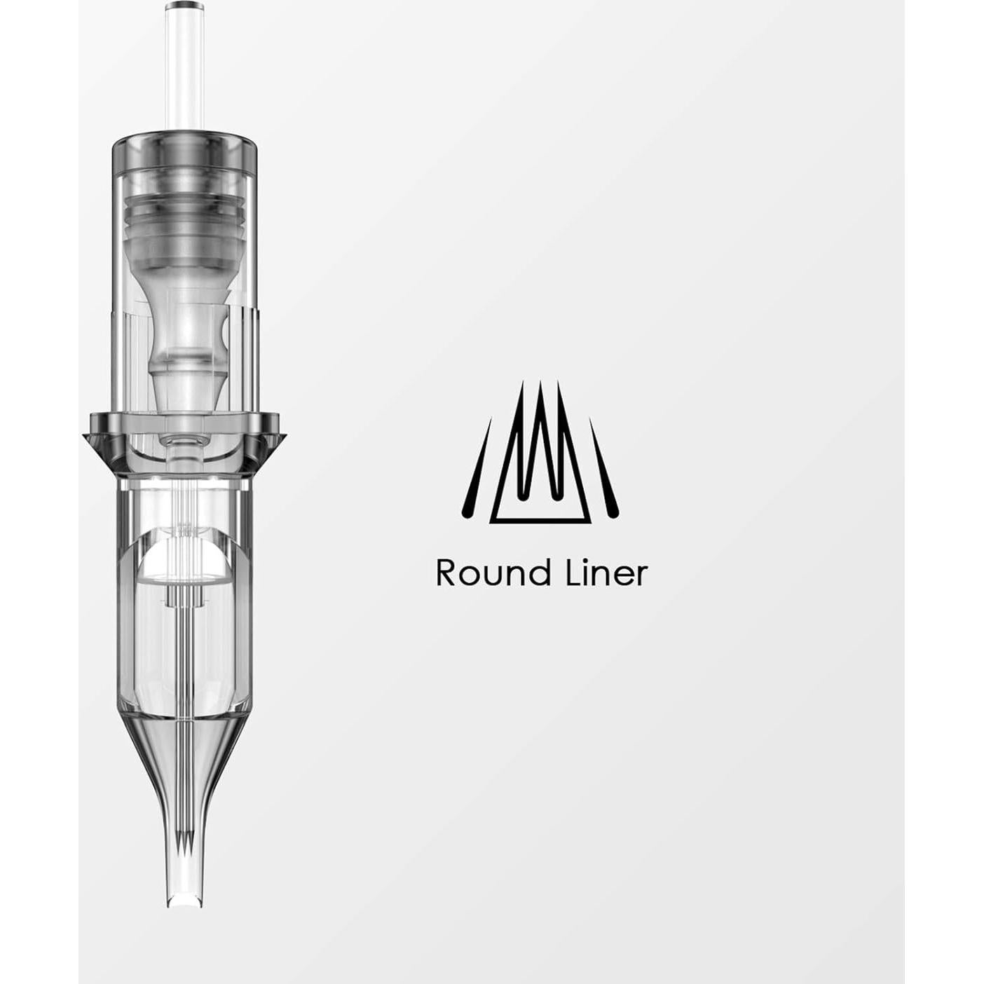 Agujas de Cartucho de Tatuaje Wormhole 50pcs Mezcladas 3RL-11RL