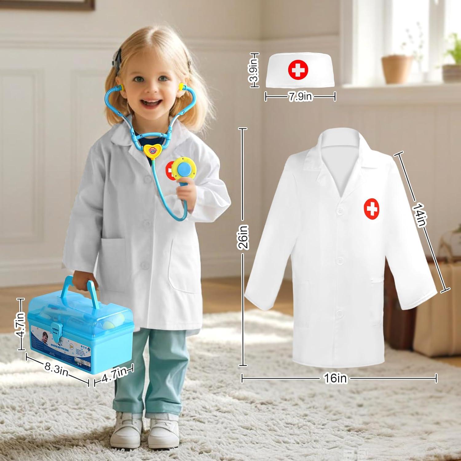 Kit de Doctor Fajiabao para Niños 3-5 Años con Estetoscopio