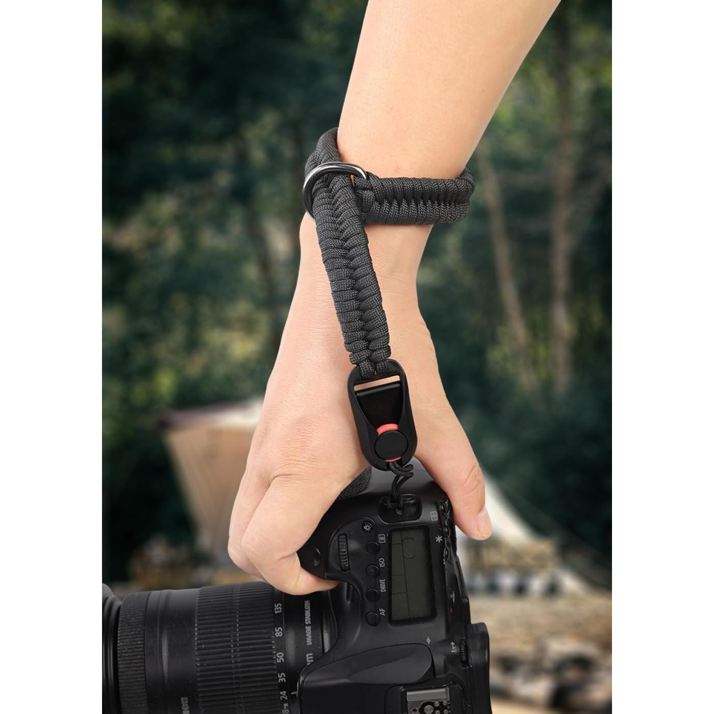 Correa de muñeca ZXZone para cámara DSLR 33cm negra