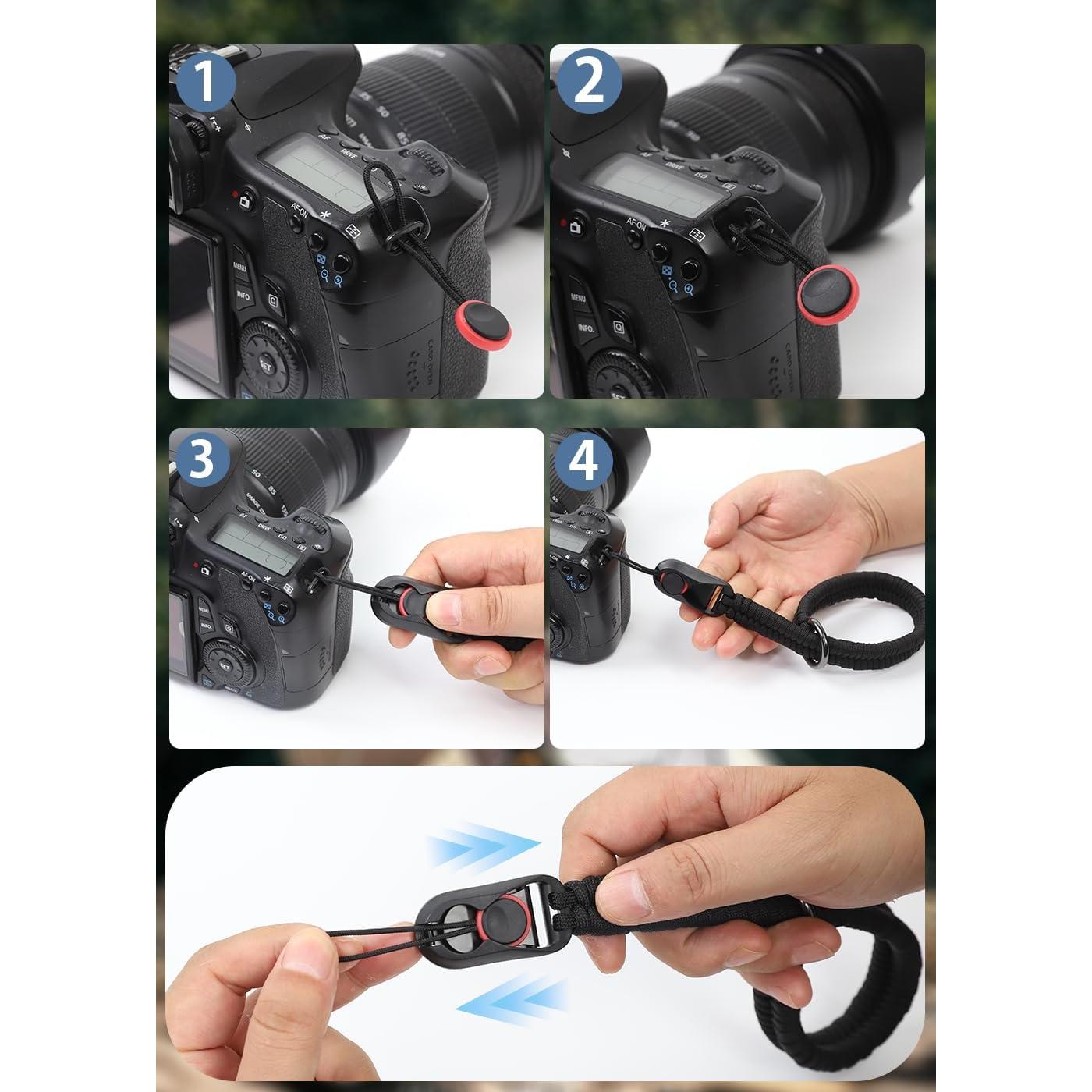 Correa de muñeca ZXZone para cámara DSLR 33cm negra