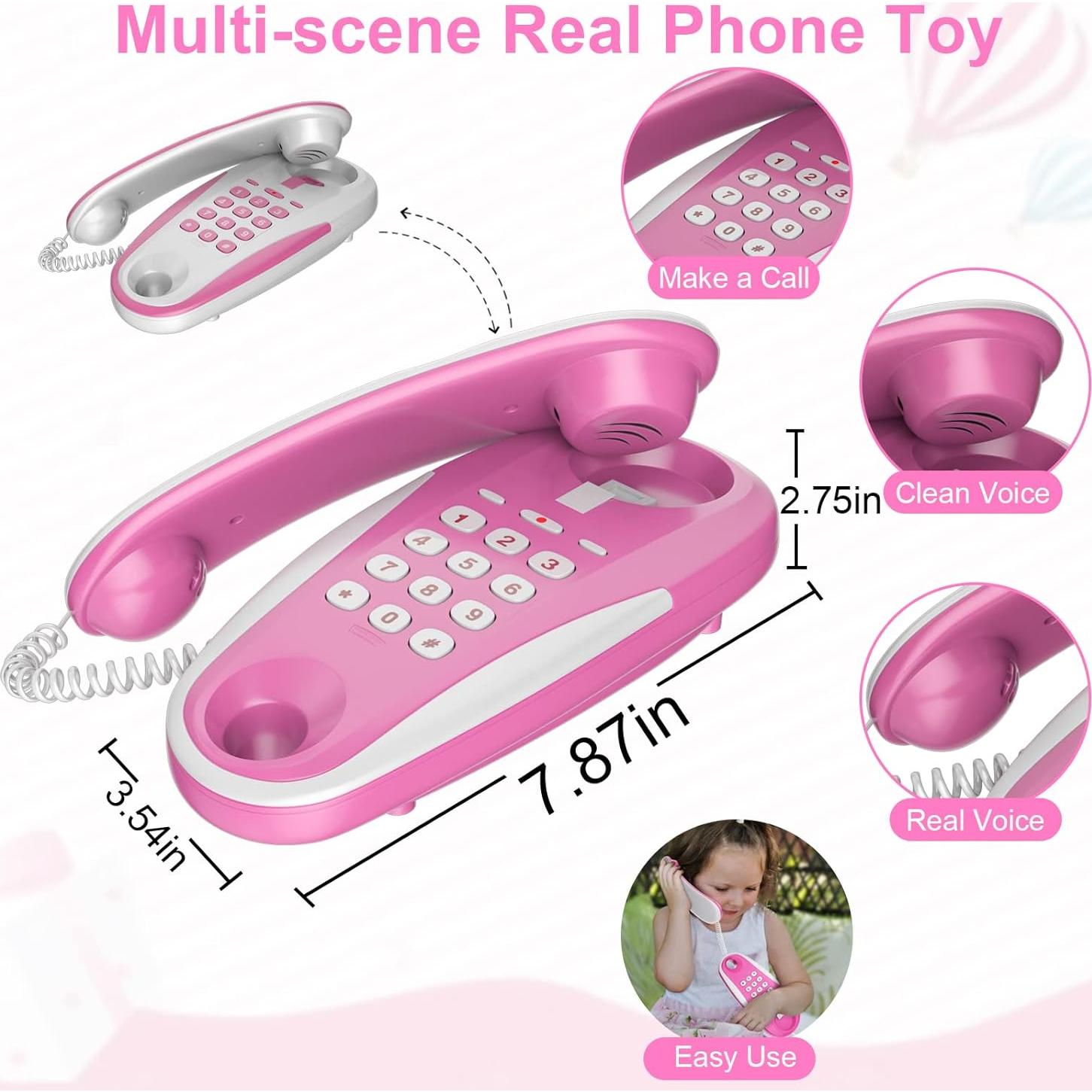 Teléfono de Juguete ECLENYES para Niños con Sonidos Reales