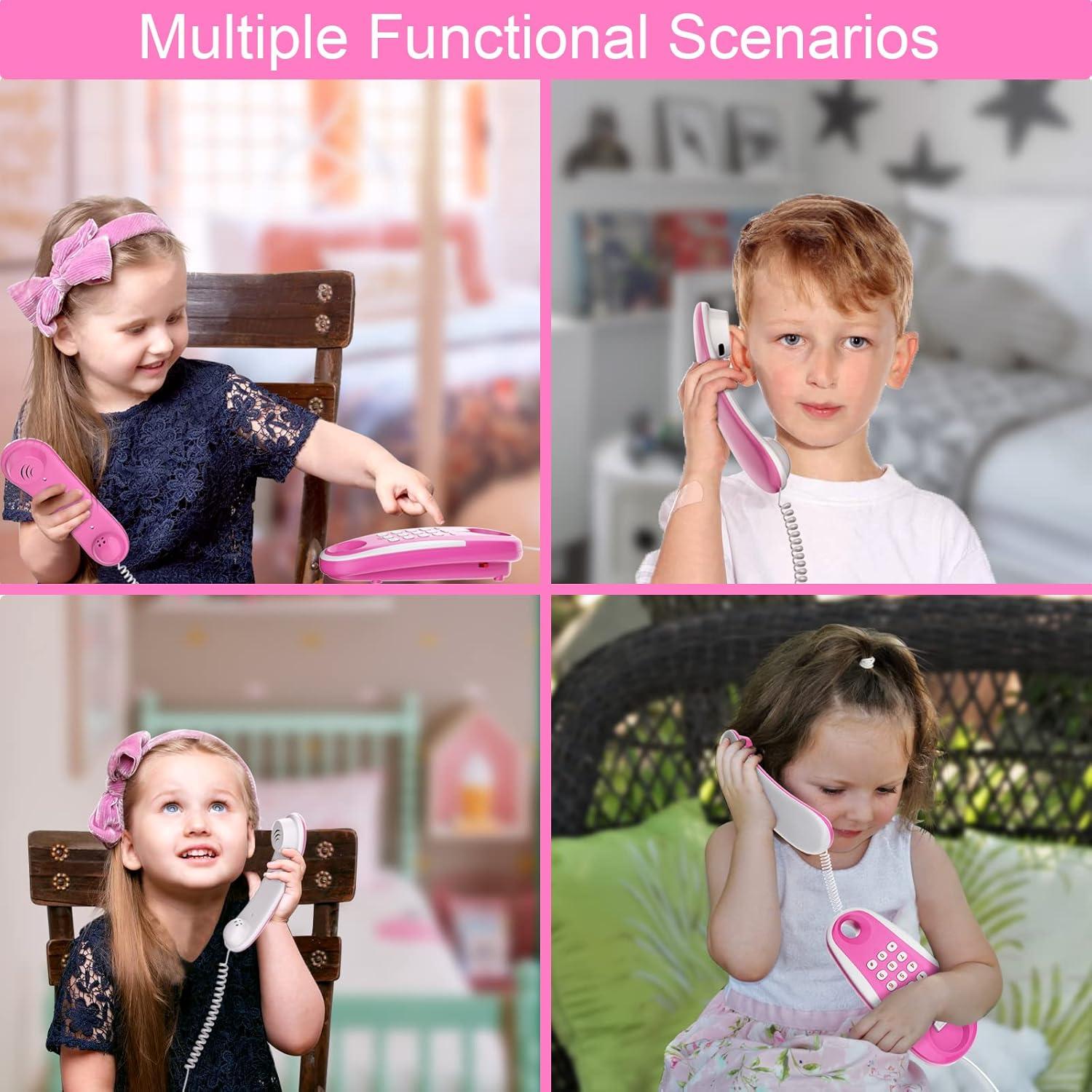 Teléfono de Juguete ECLENYES para Niños con Sonidos Reales