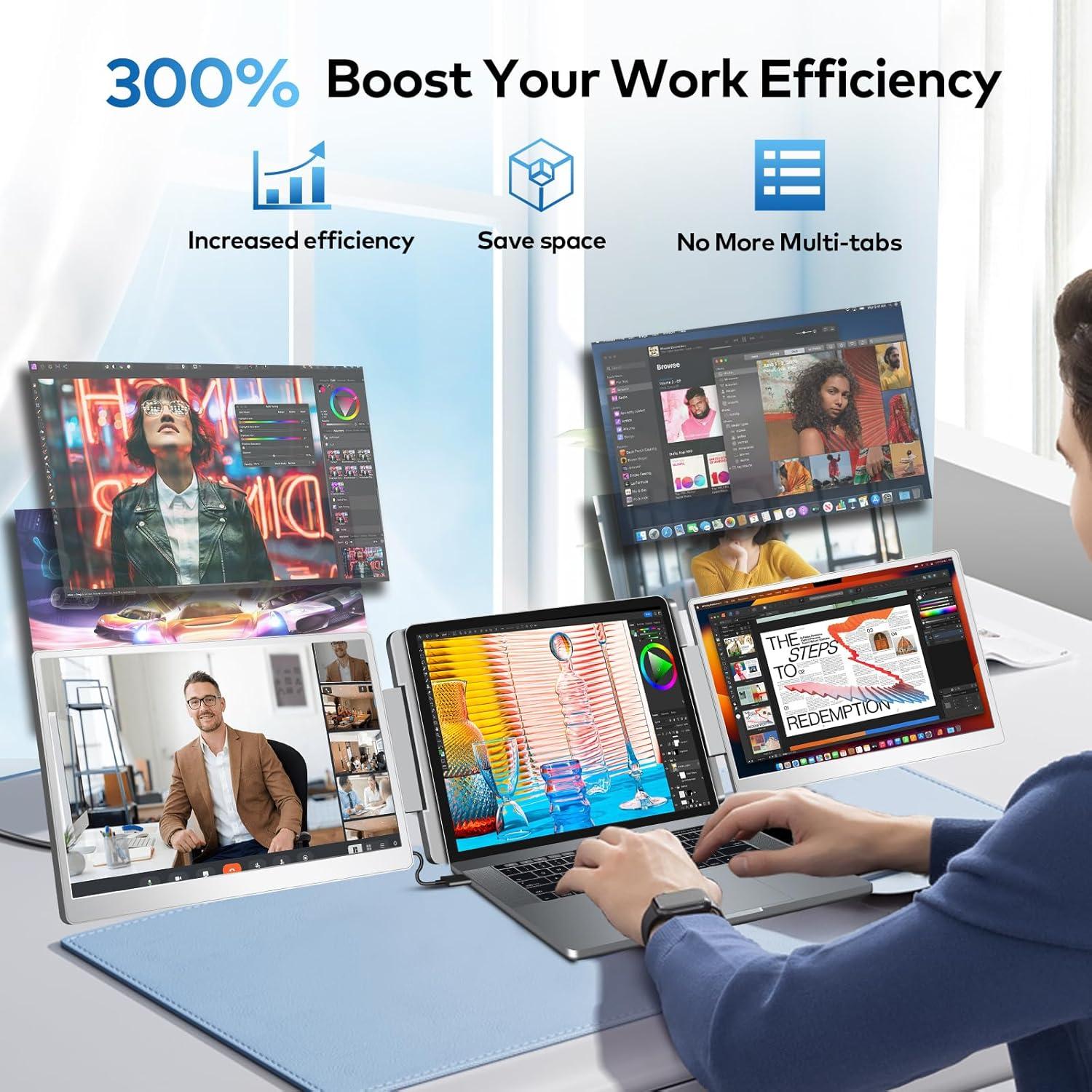 Extensor de Pantalla 15.6" FHD Ladomi para Laptop 12-18.5"