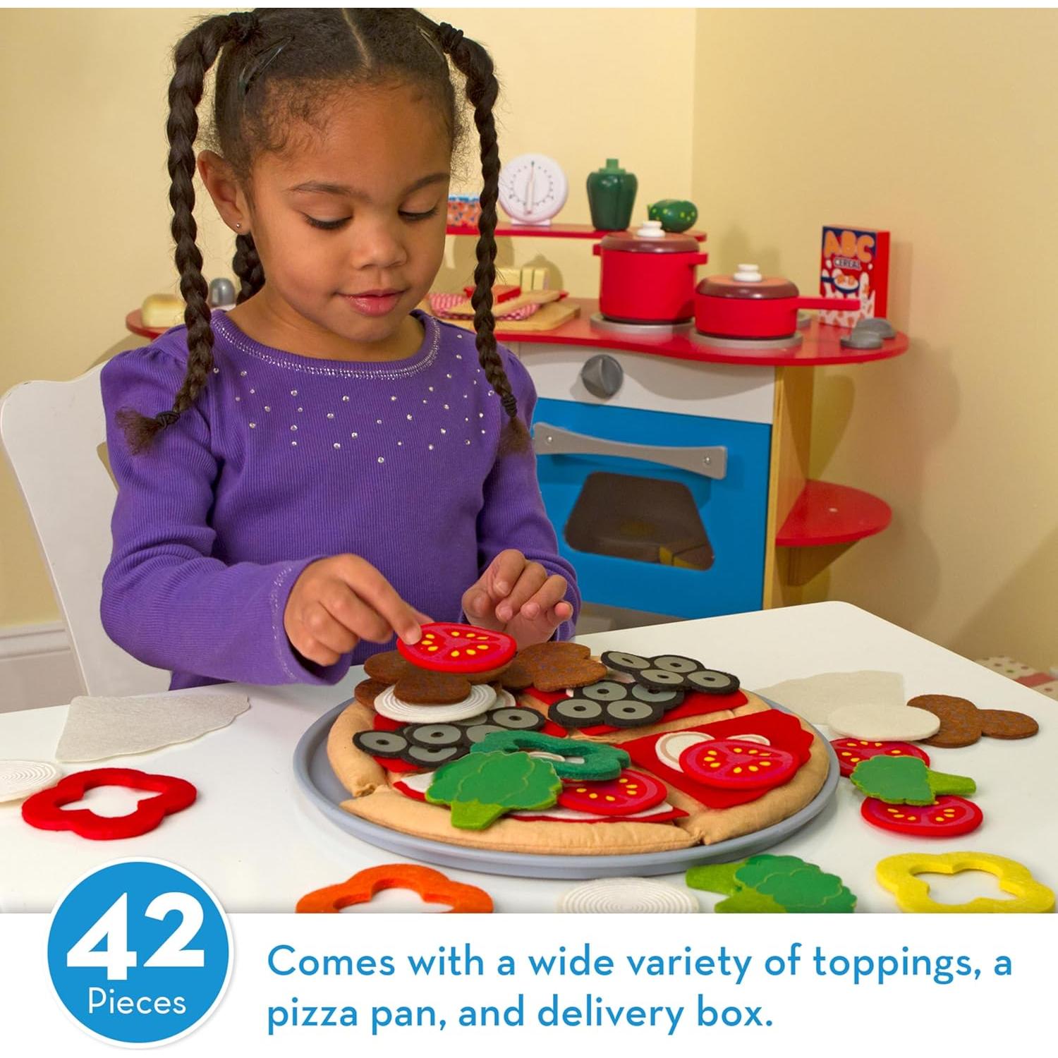 Conjunto de Comida de Juguete Pizza Melissa & Doug 40 Piezas