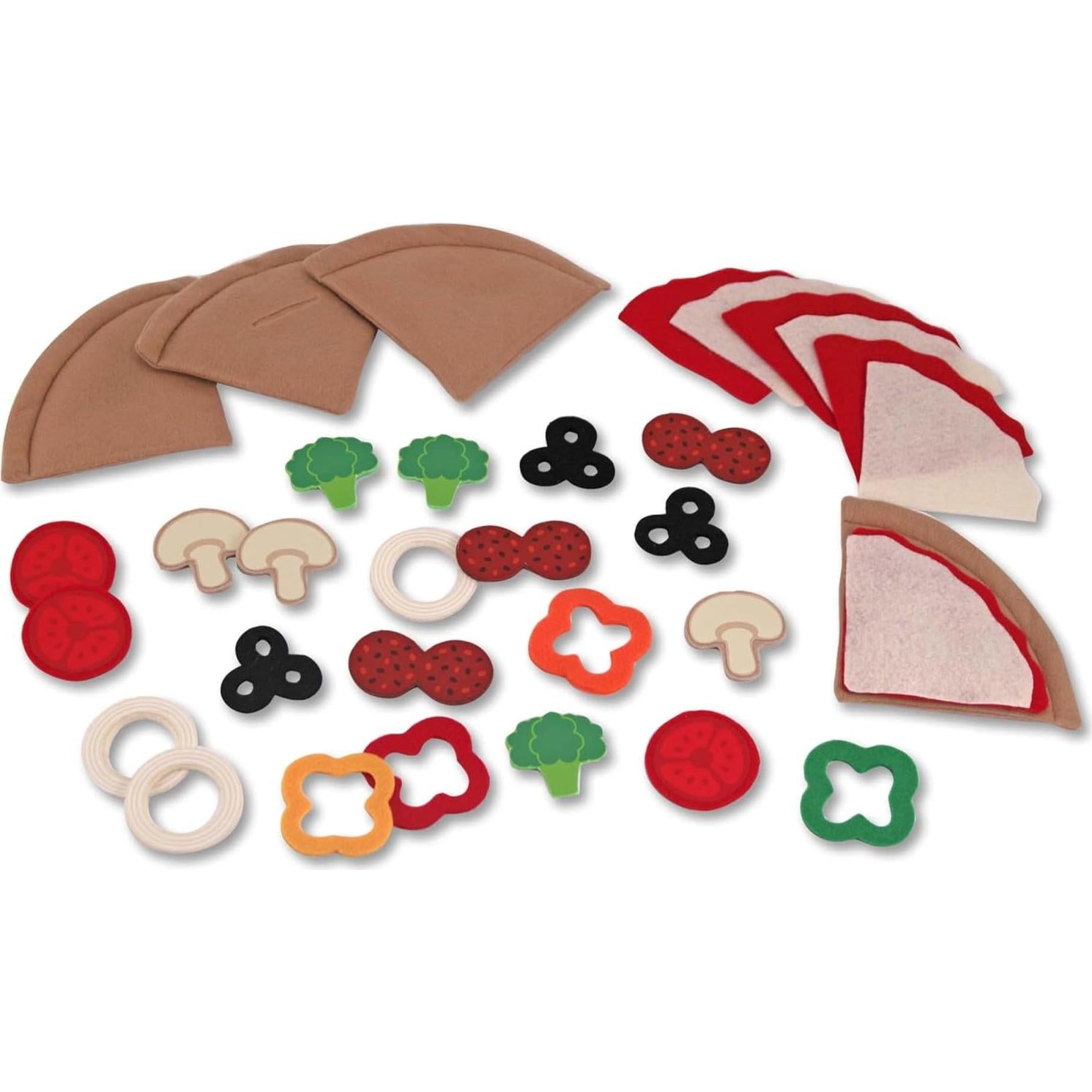 Conjunto de Comida de Juguete Pizza Melissa & Doug 40 Piezas