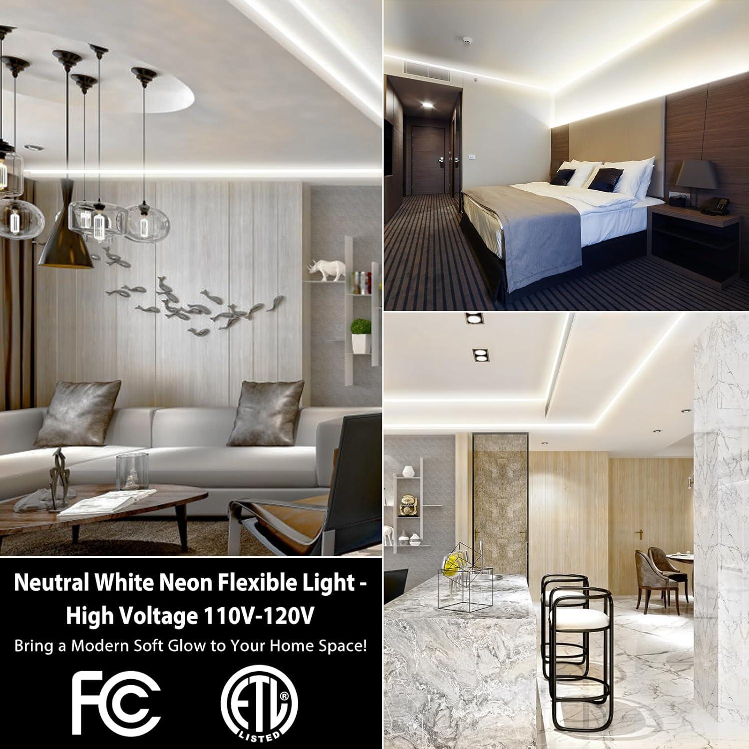 Cuerda de Luz LED Neon 10M Adlkirg IP65 Blanca Diurna