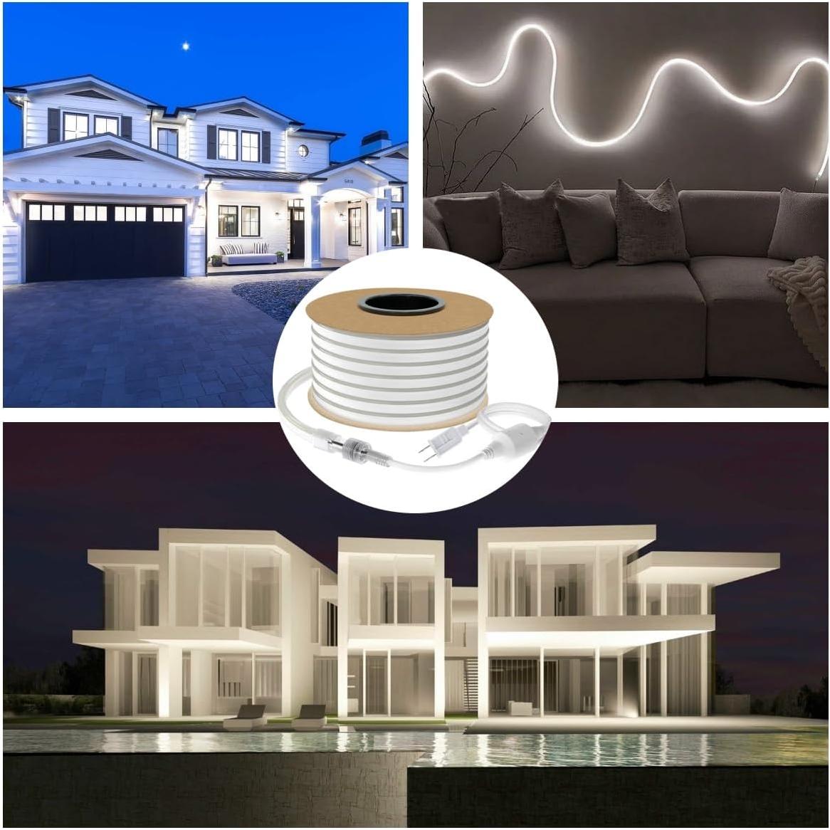 Cuerda de Luz LED Neon 10M Adlkirg IP65 Blanca Diurna