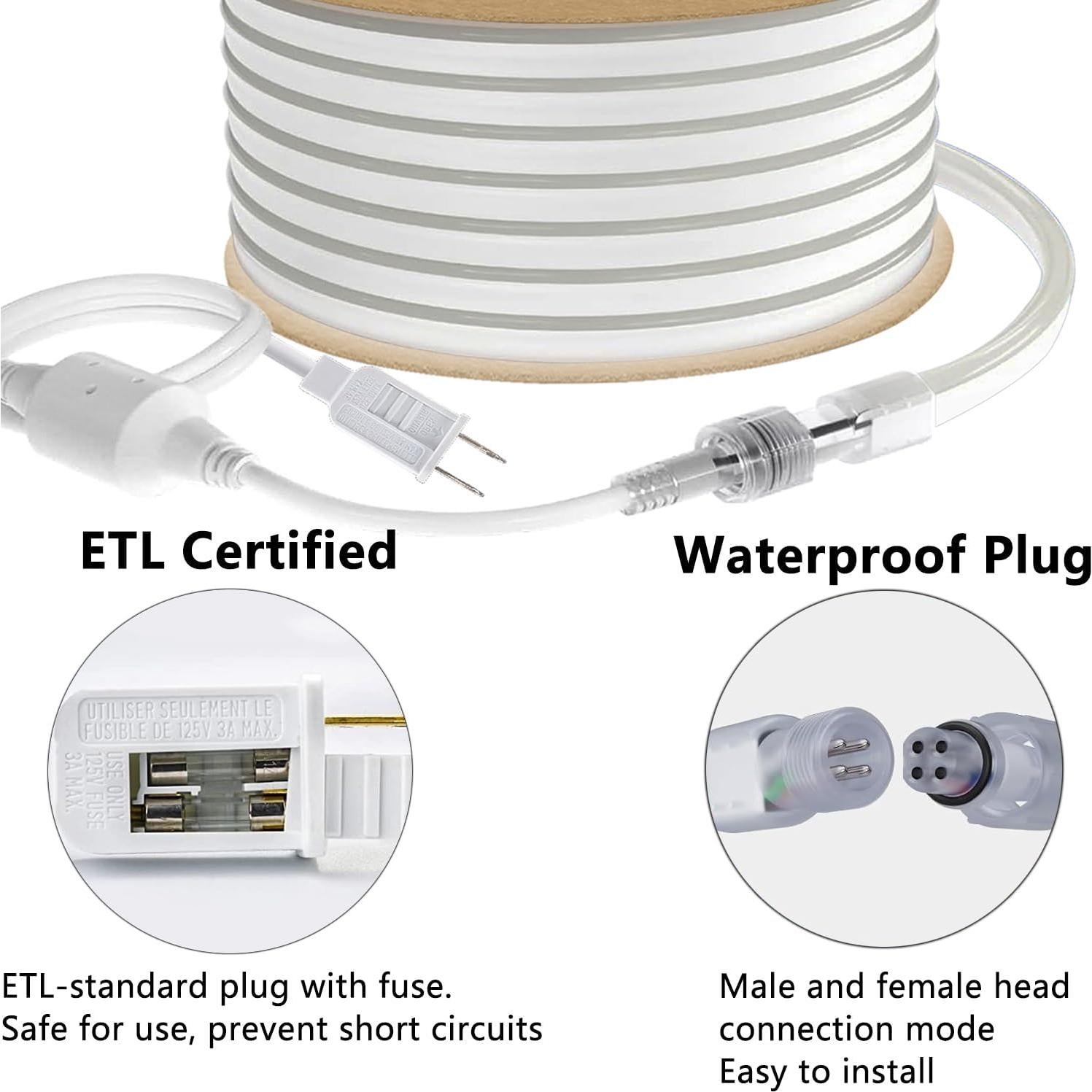 Cuerda de Luz LED Neon 10M Adlkirg IP65 Blanca Diurna