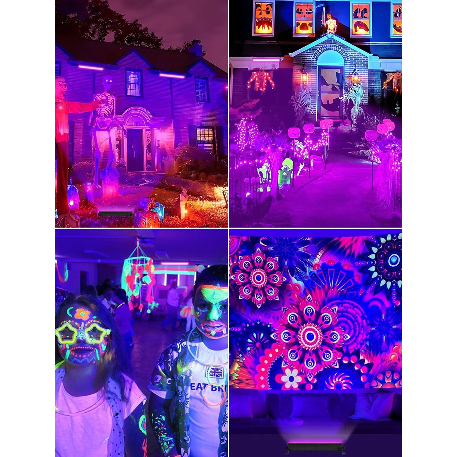 Barra de luz negra LED 36W ISUERFY con enchufe y cable 1.5m