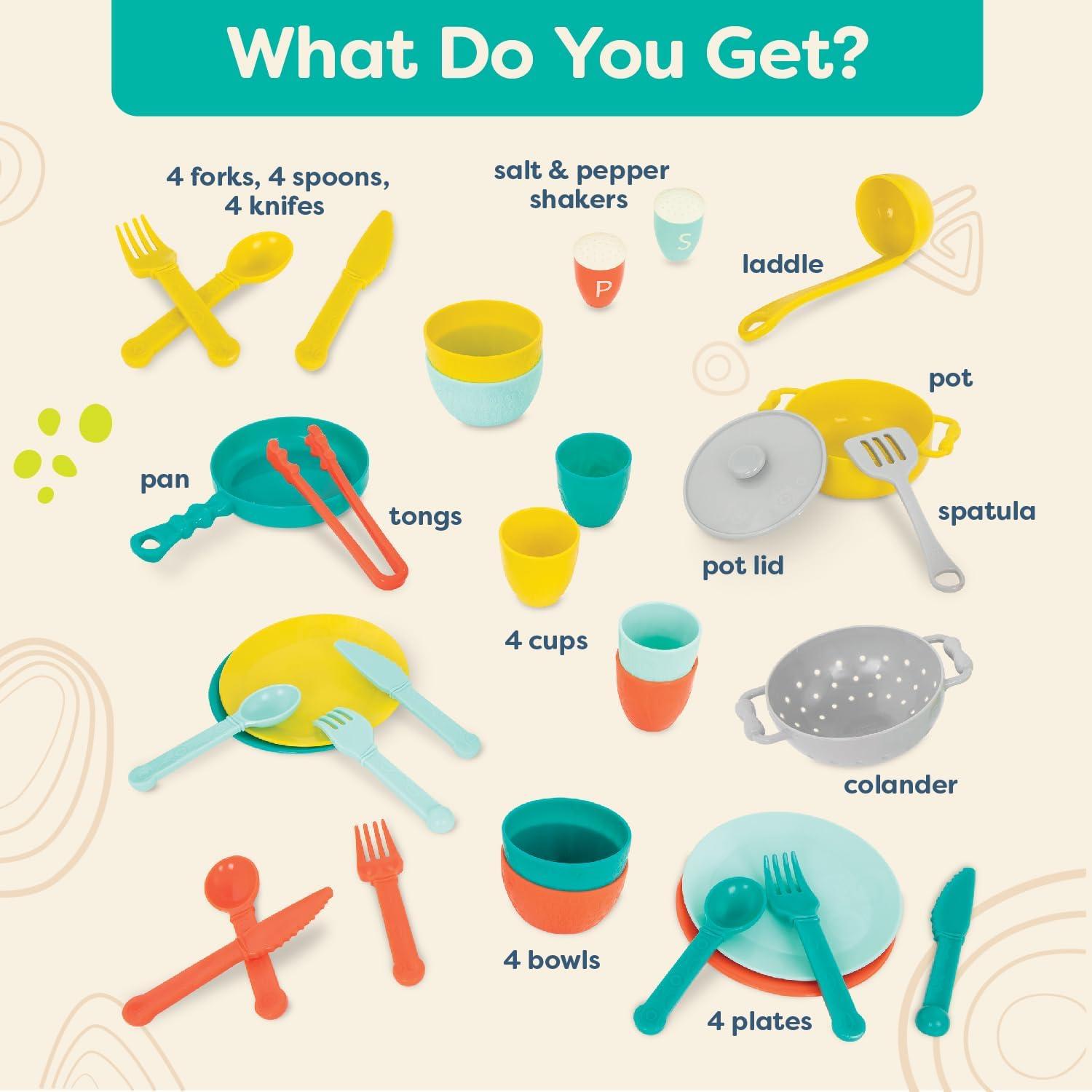 Set de Cocina Mini Chef B. toys - 33 Piezas para Niños