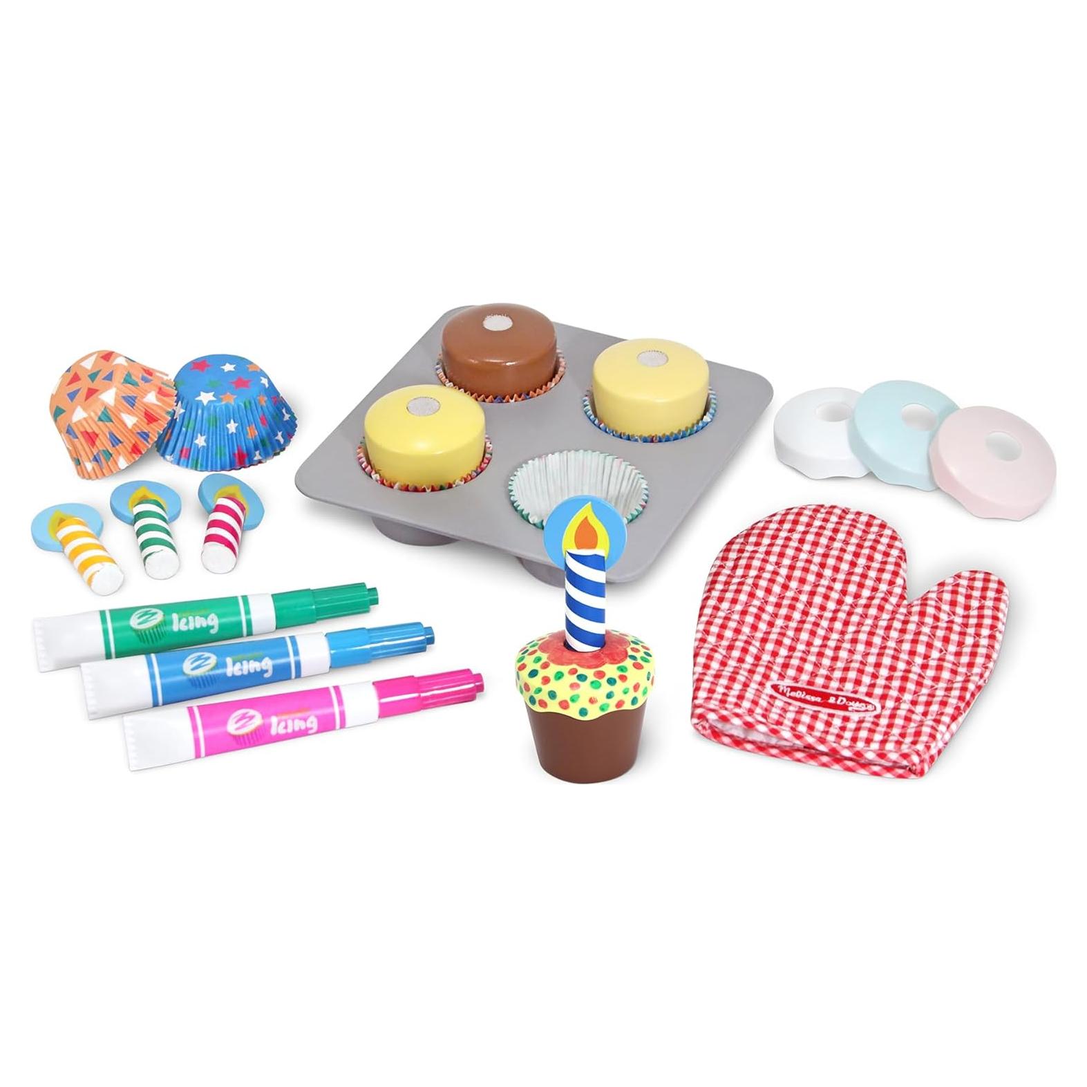Juego de Cocina de Madera Melissa & Doug Cupcakes 4 Piezas