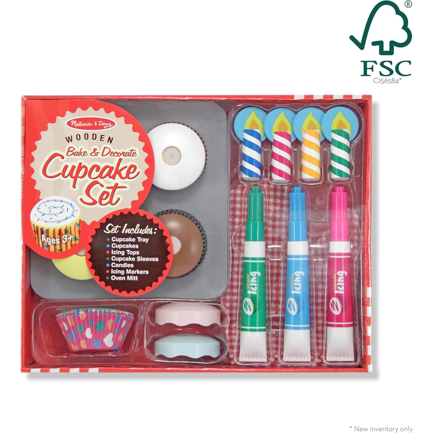 Juego de Cocina de Madera Melissa & Doug Cupcakes 4 Piezas