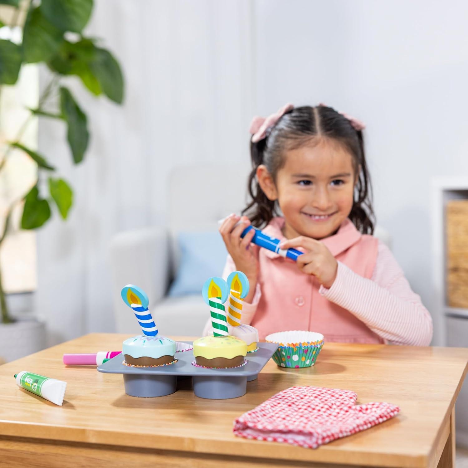 Juego de Cocina de Madera Melissa & Doug Cupcakes 4 Piezas