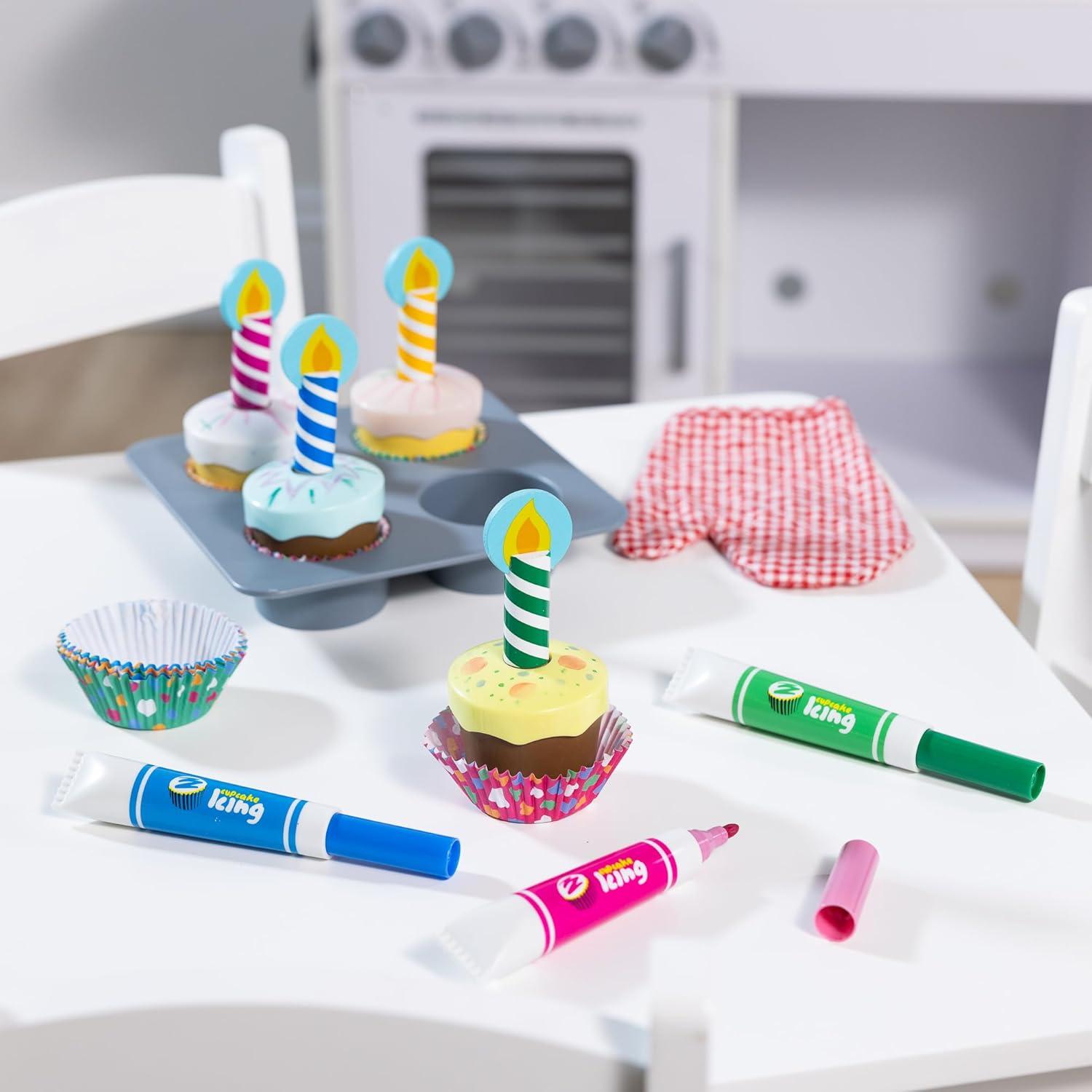 Juego de Cocina de Madera Melissa & Doug Cupcakes 4 Piezas