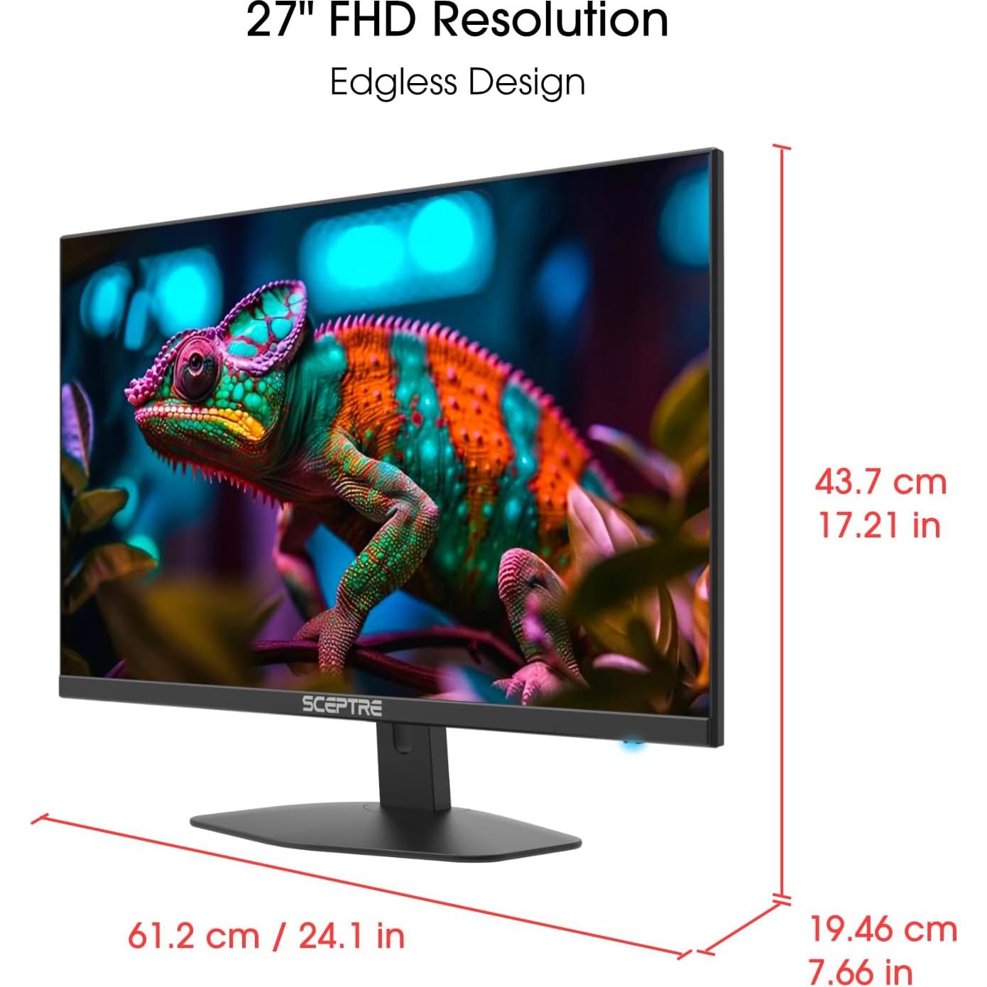 Monitor Sceptre 27" FHD 100Hz 1ms HDMI DP Altavoces