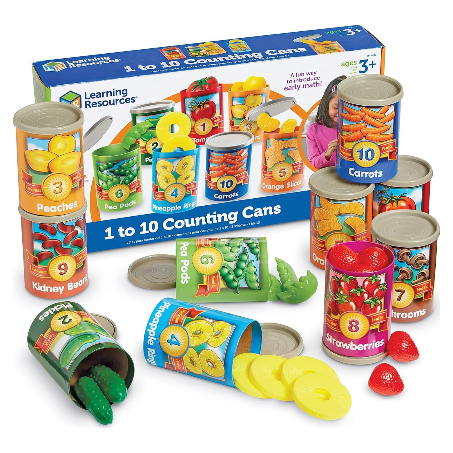 Latas de Conteo Learning Resources - 65 Piezas para Niños 3+