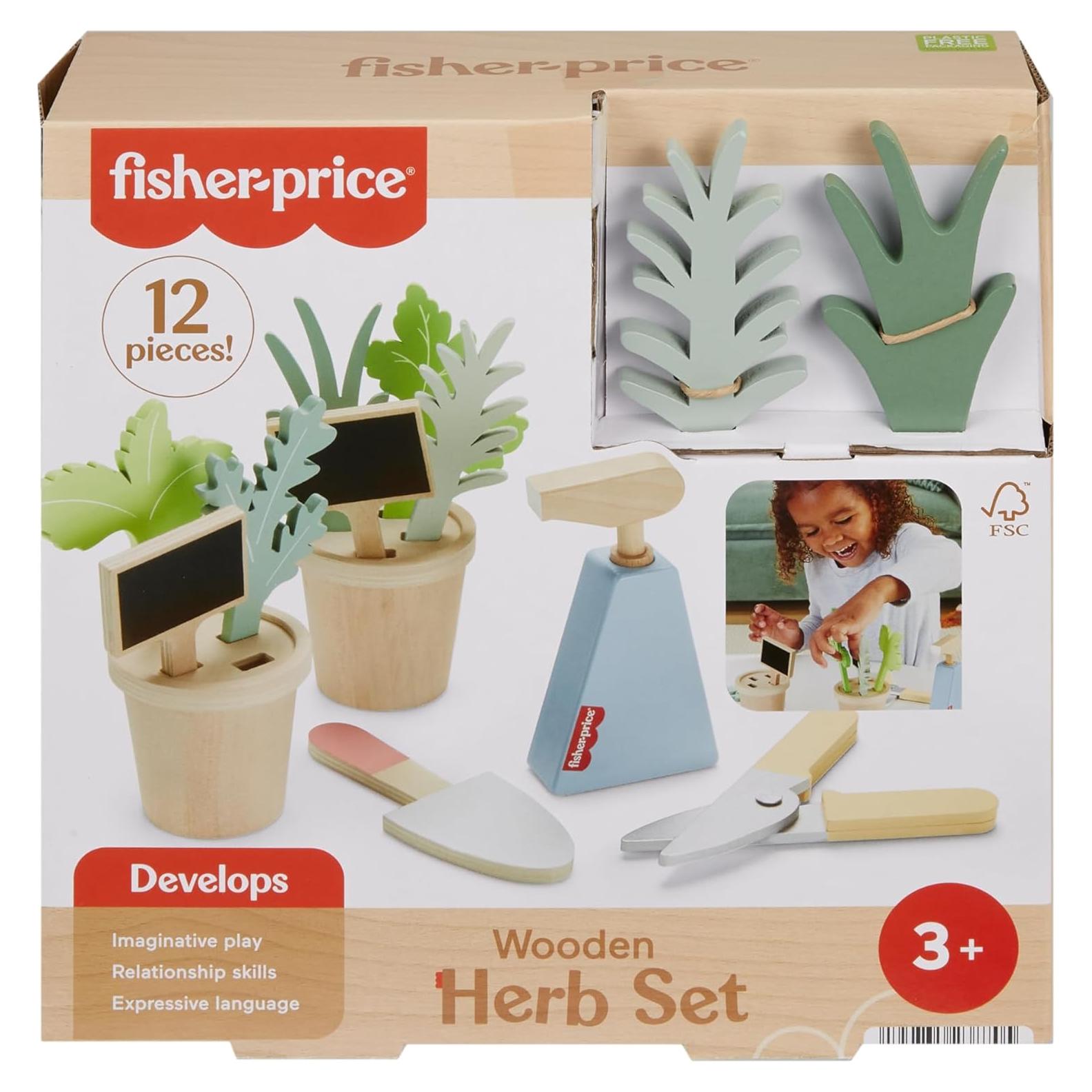 Juego de Jardinería de Madera Fisher-Price 12 Piezas