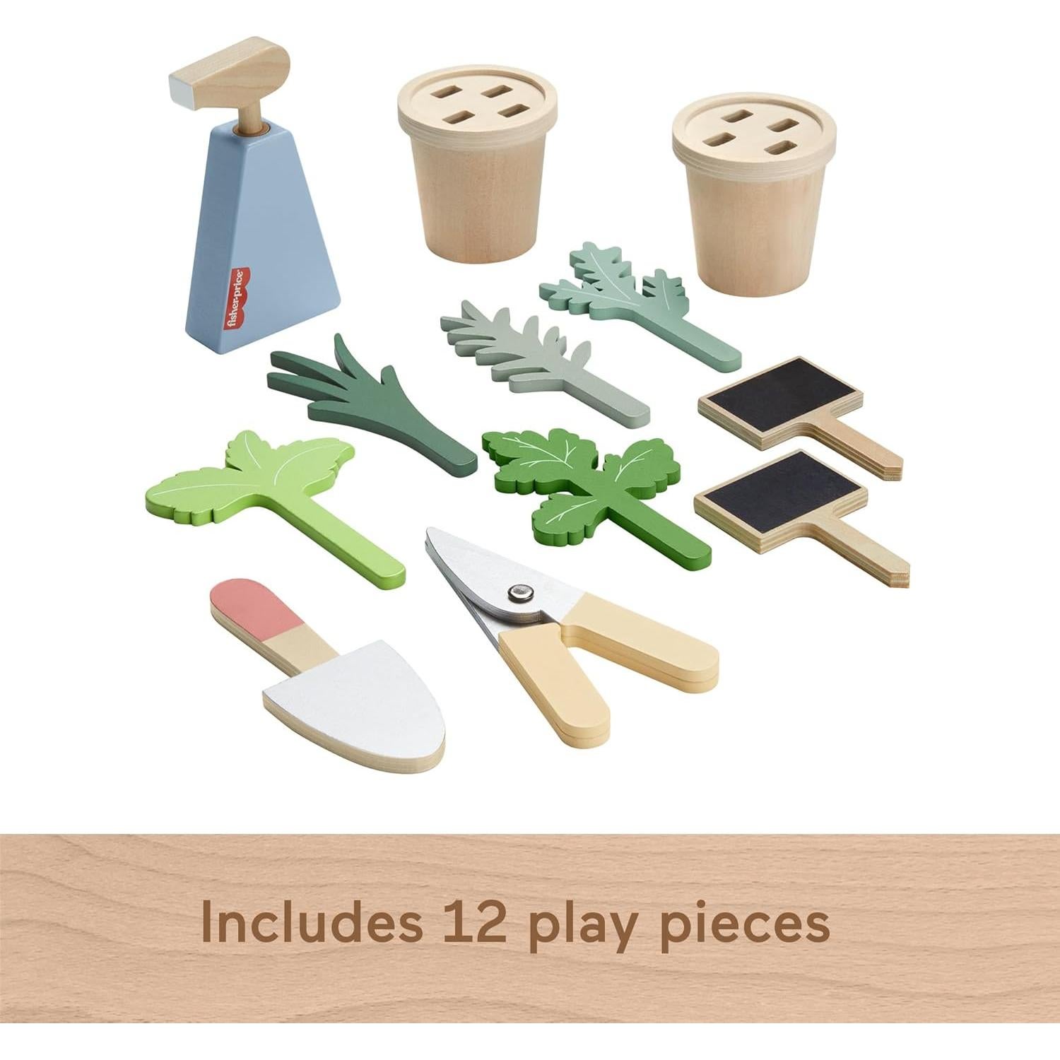 Juego de Jardinería de Madera Fisher-Price 12 Piezas