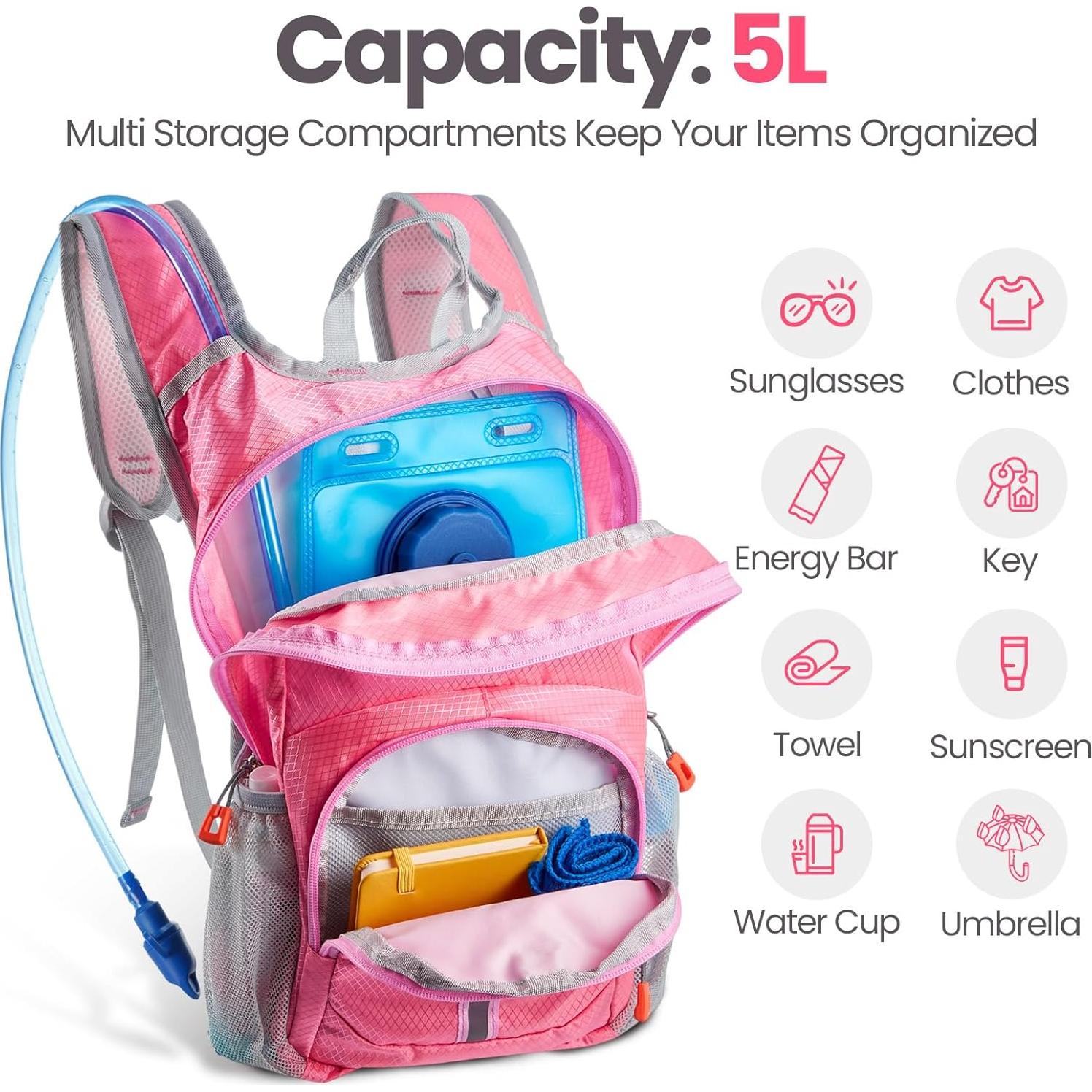 Mochila de Hidratación Infantil Shinylin 1.5L 2 Pcs Ligera