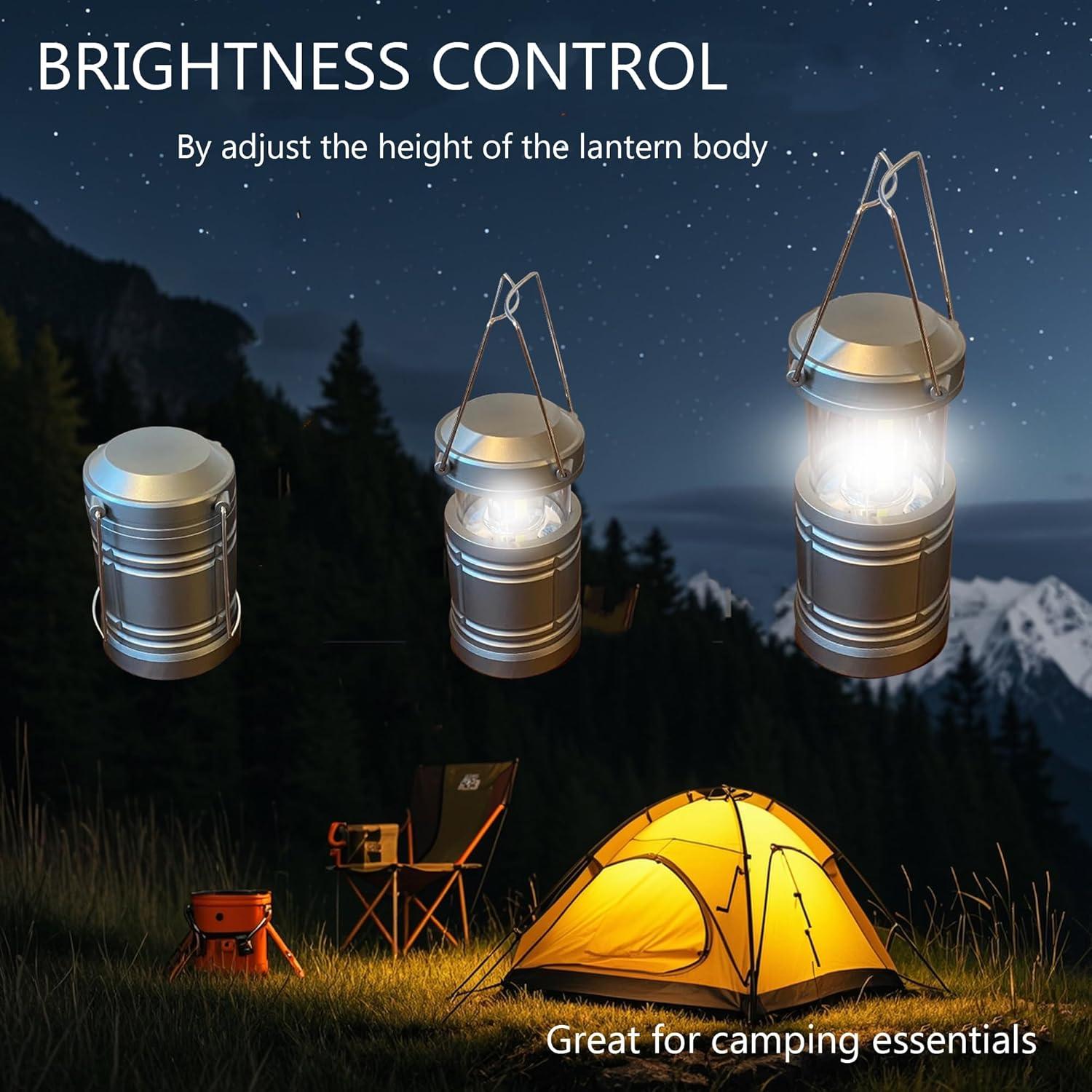 Paquete de 4 Linternas LED ZYUNMALL para Camping y Emergencias