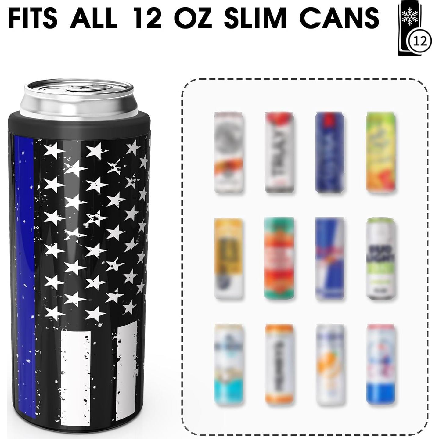 Enfriador de Latas Delgadas TILUCK Acero Inoxidable 12 oz Negro