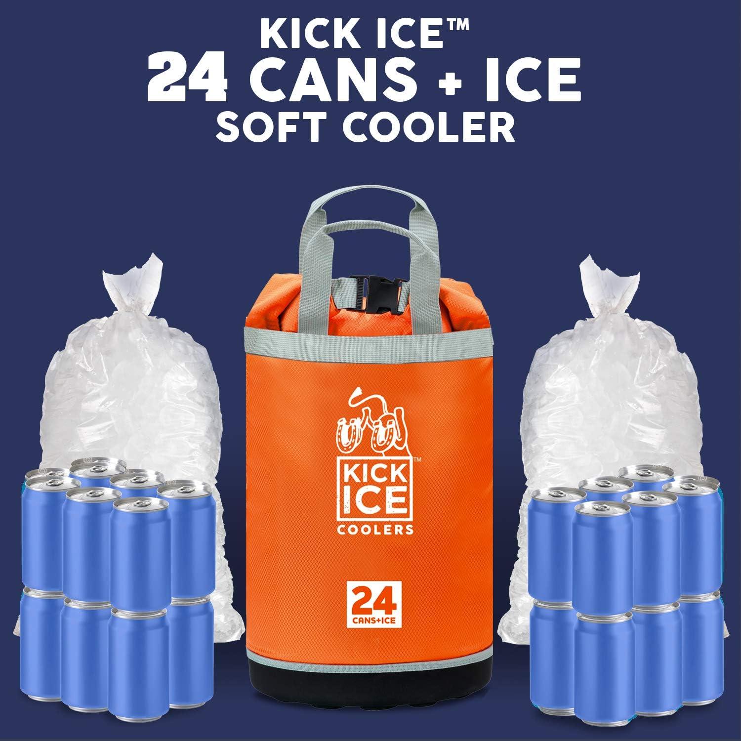 Enfriador Suave KickIce 15L Impermeable Naranja para Camping