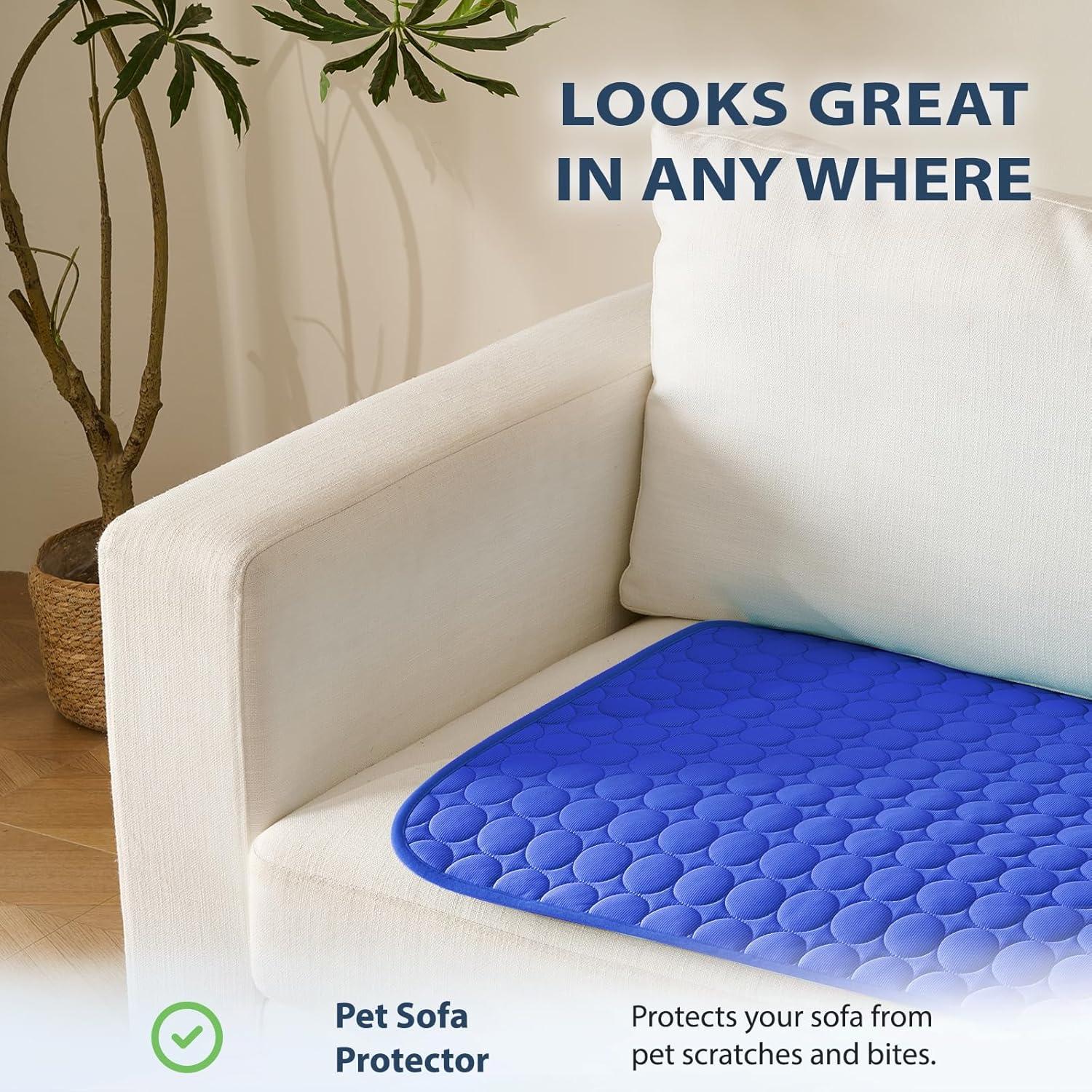 Almohadilla de Enfriamiento MICROCOSMOS 71x55 cm Azul Oscuro