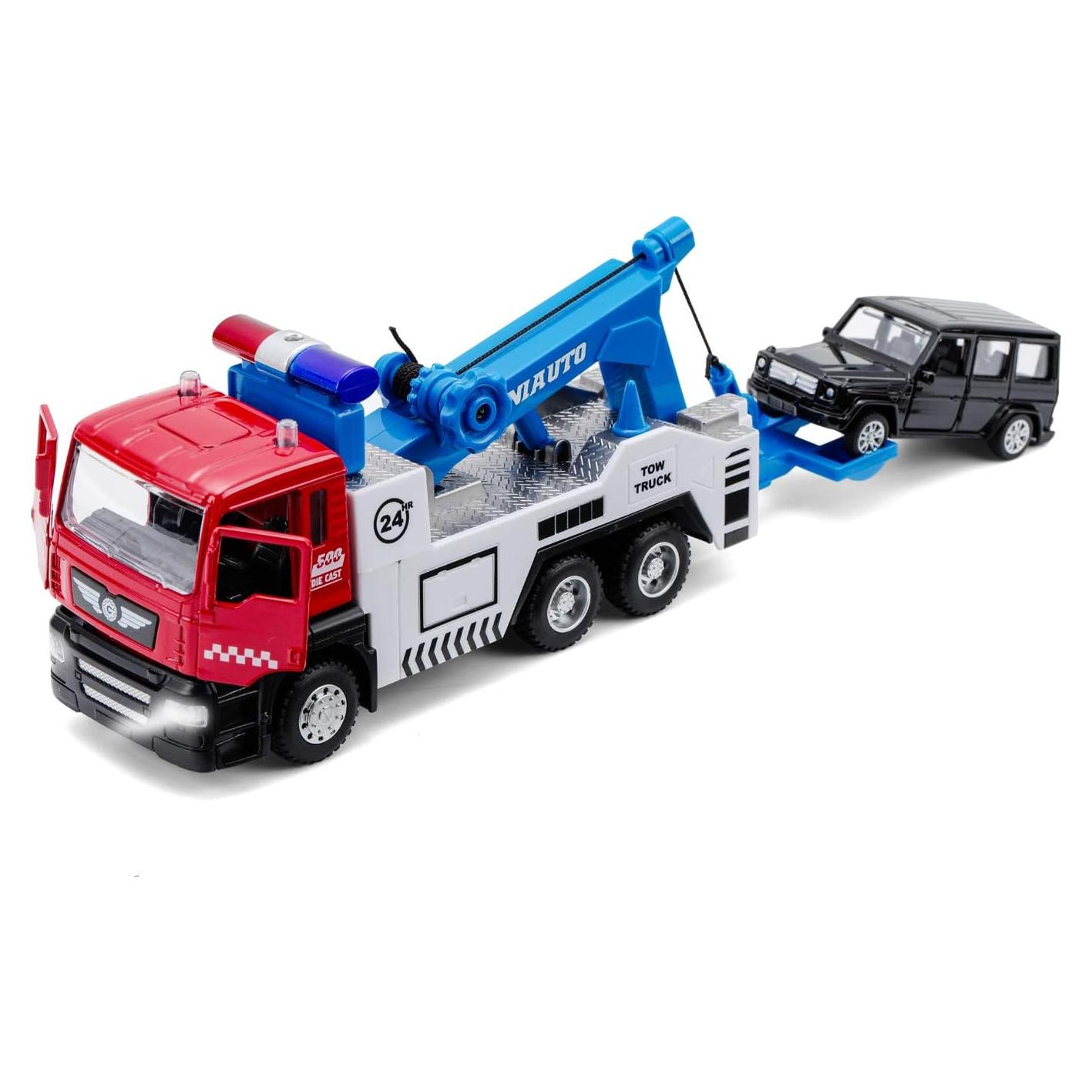 Camión de Remolque Haomsj Miniatura con Luces y Sonido