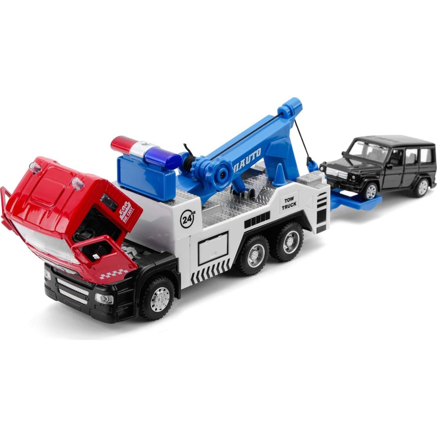 Camión de Remolque Haomsj Miniatura con Luces y Sonido