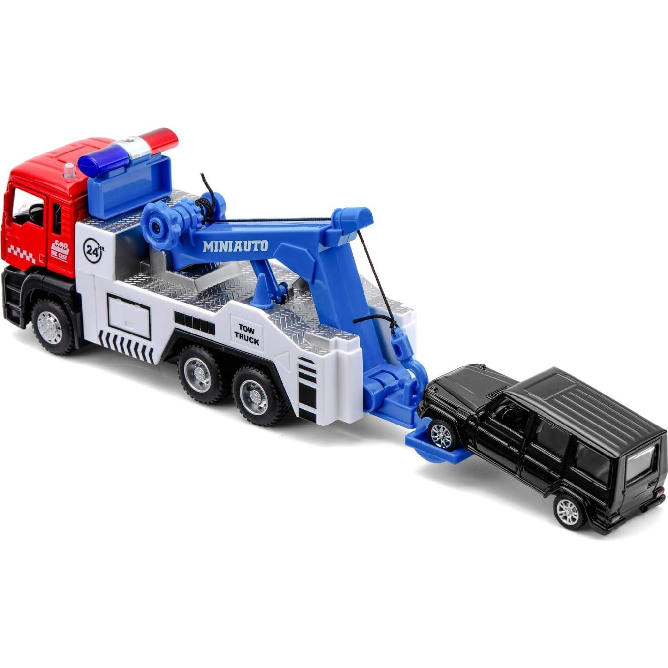 Camión de Remolque Haomsj Miniatura con Luces y Sonido