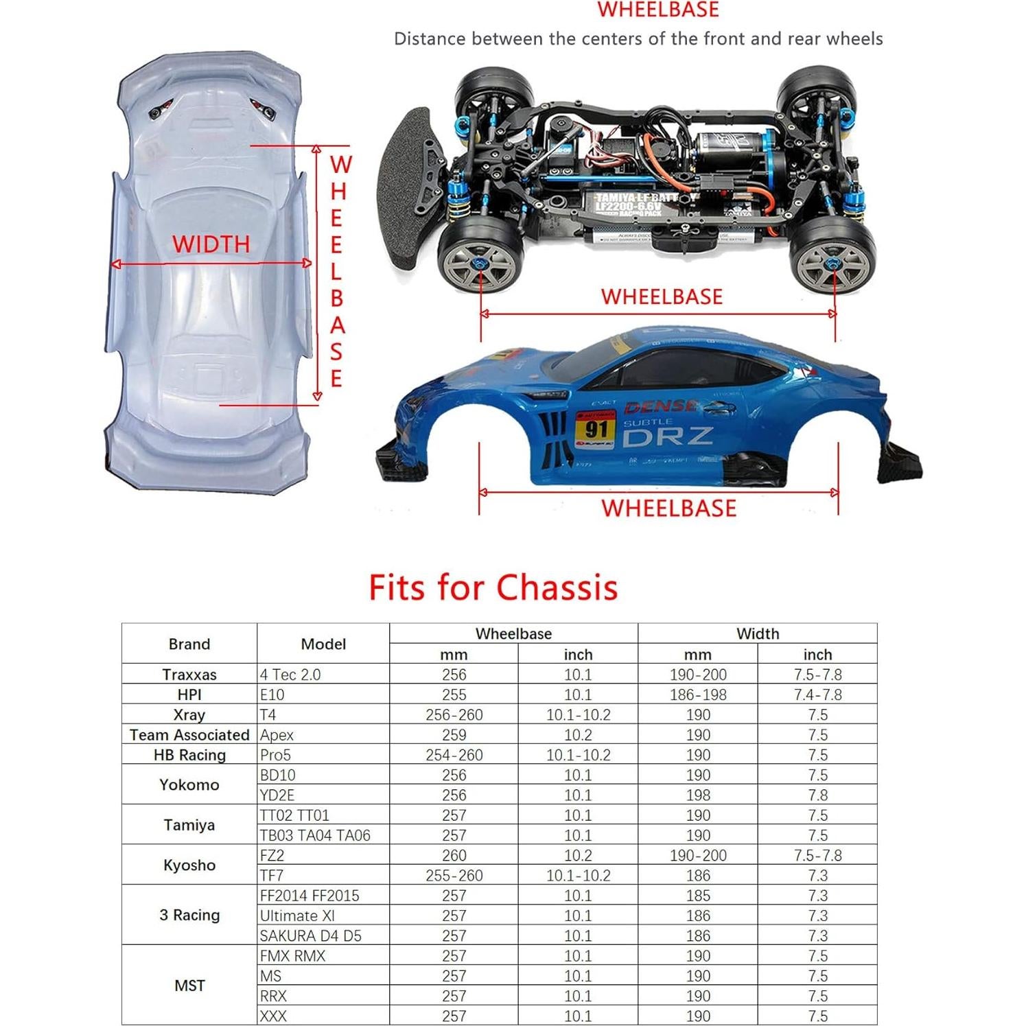 Killerbody Carro Drift 1/10 Pintado Skyline GTR 195mm Azul