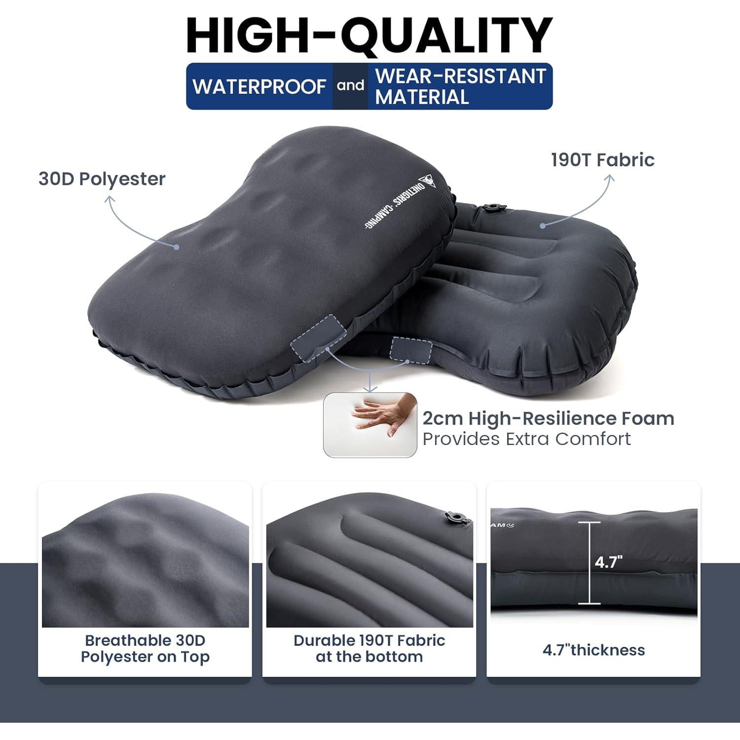 Almohada Inflable de Camping OneTigris Airdream Gris 0.13kg