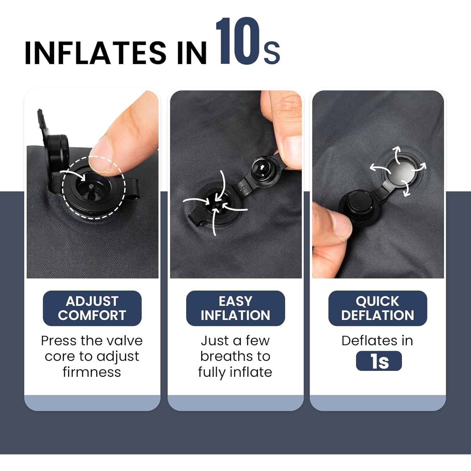 Almohada Inflable de Camping OneTigris Airdream Gris 0.13kg