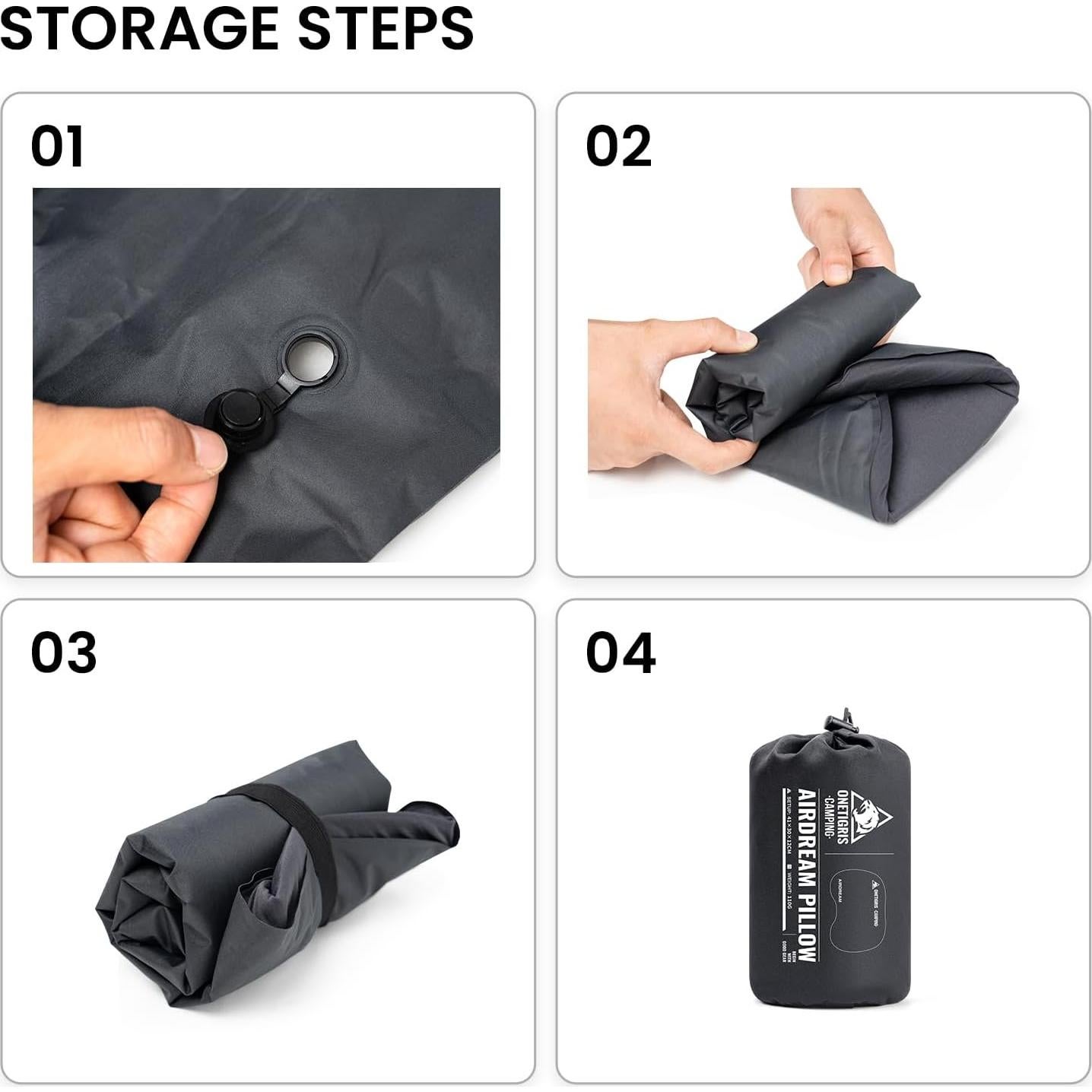 Almohada Inflable de Camping OneTigris Airdream Gris 0.13kg