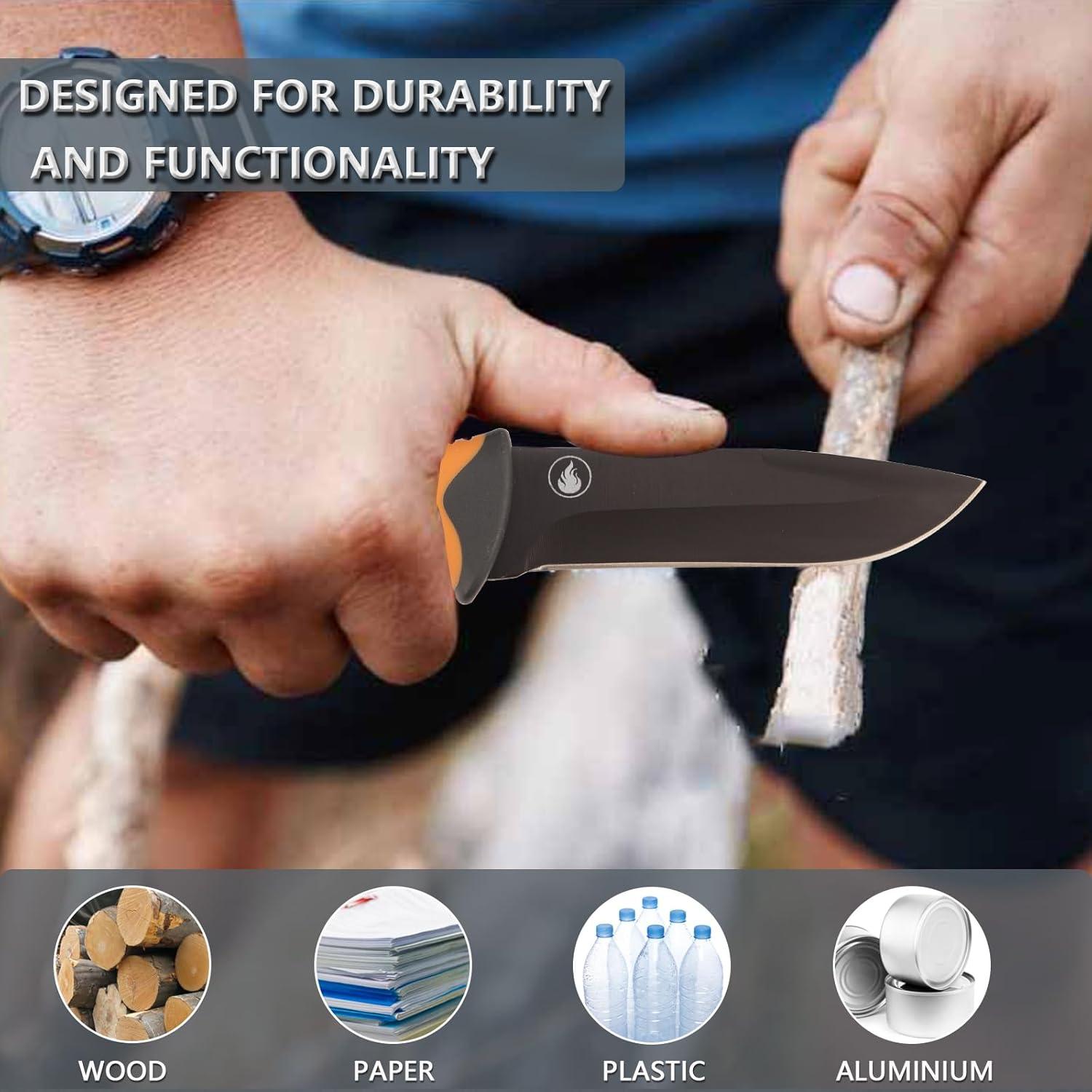 Cuchillo de Caza Fijo CHI SHANG con Funda y Accesorios