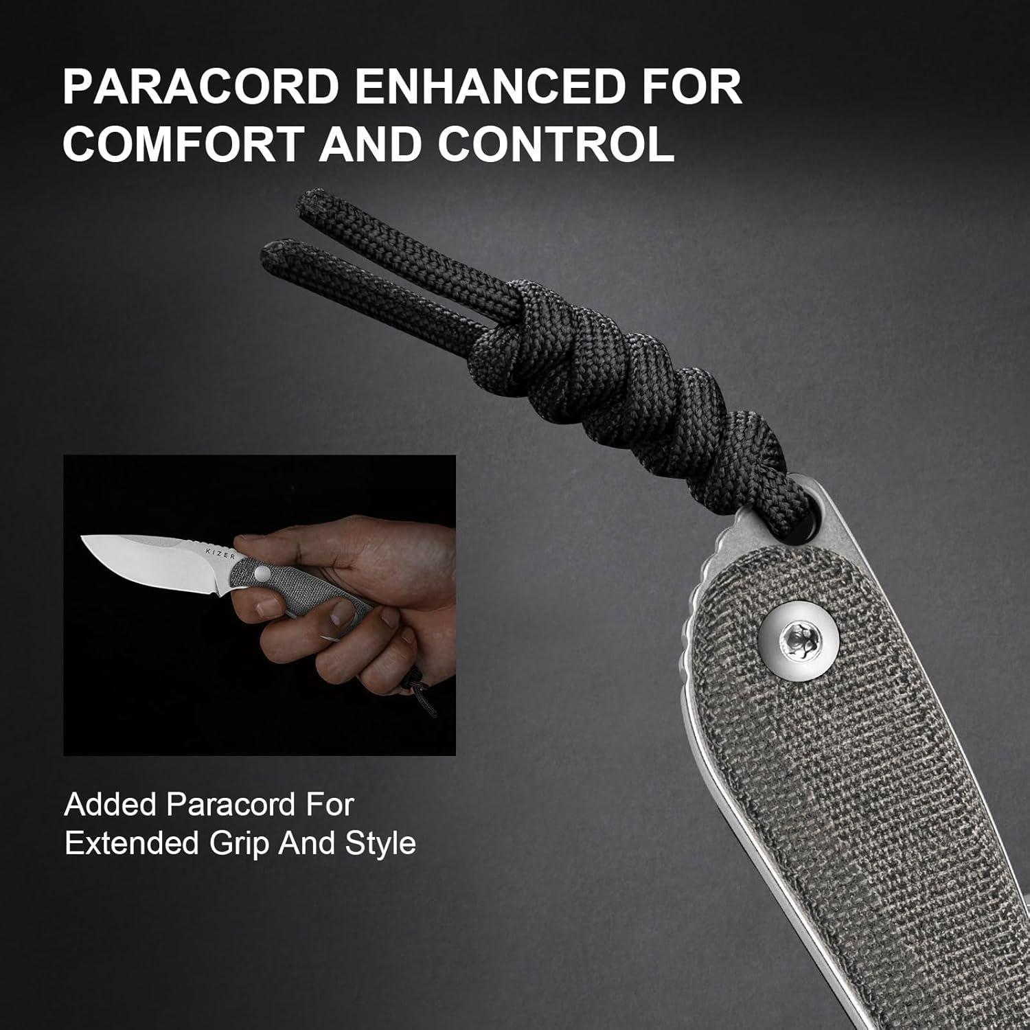 Cuchillo de Hoja Fija Kizer BUDDY 7.62 cm Acero 14C28N EDC