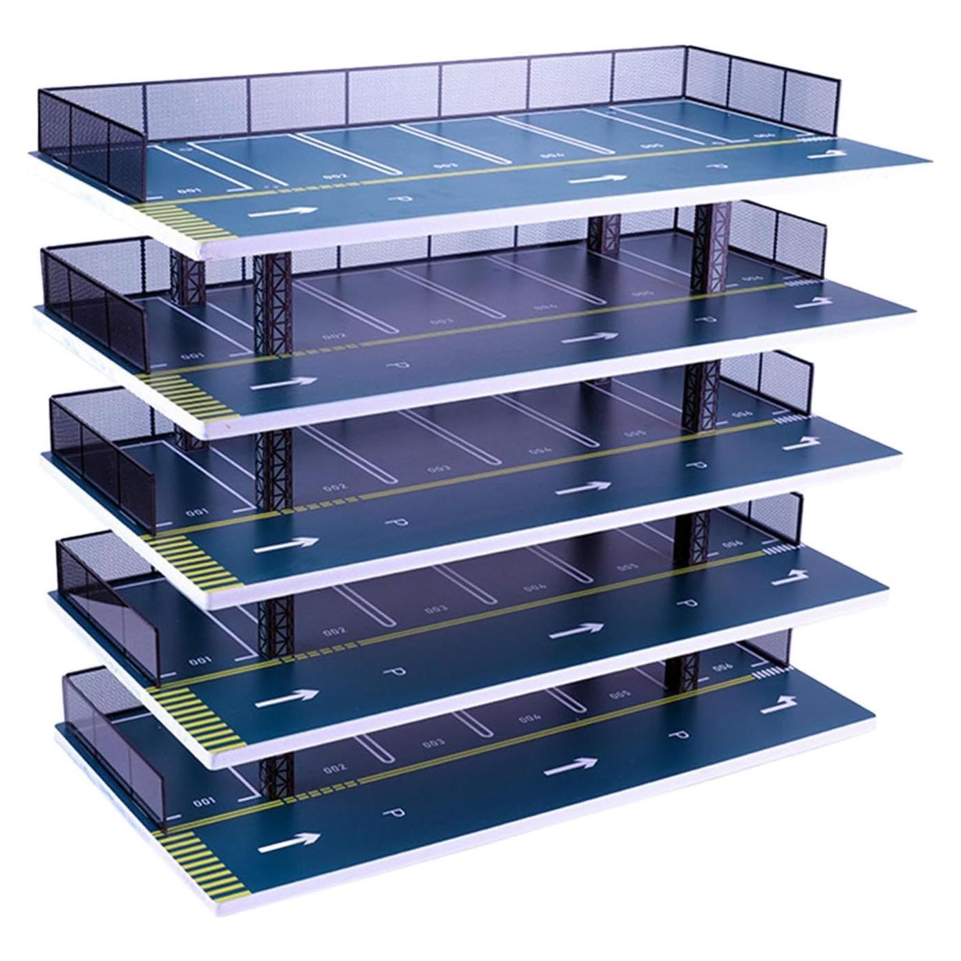 1/32 Parking Lot Display Case Model Car Garage Acrylic Simulation Collectibles Scenery Mini Model Car Storage Home Decor, 5 layers